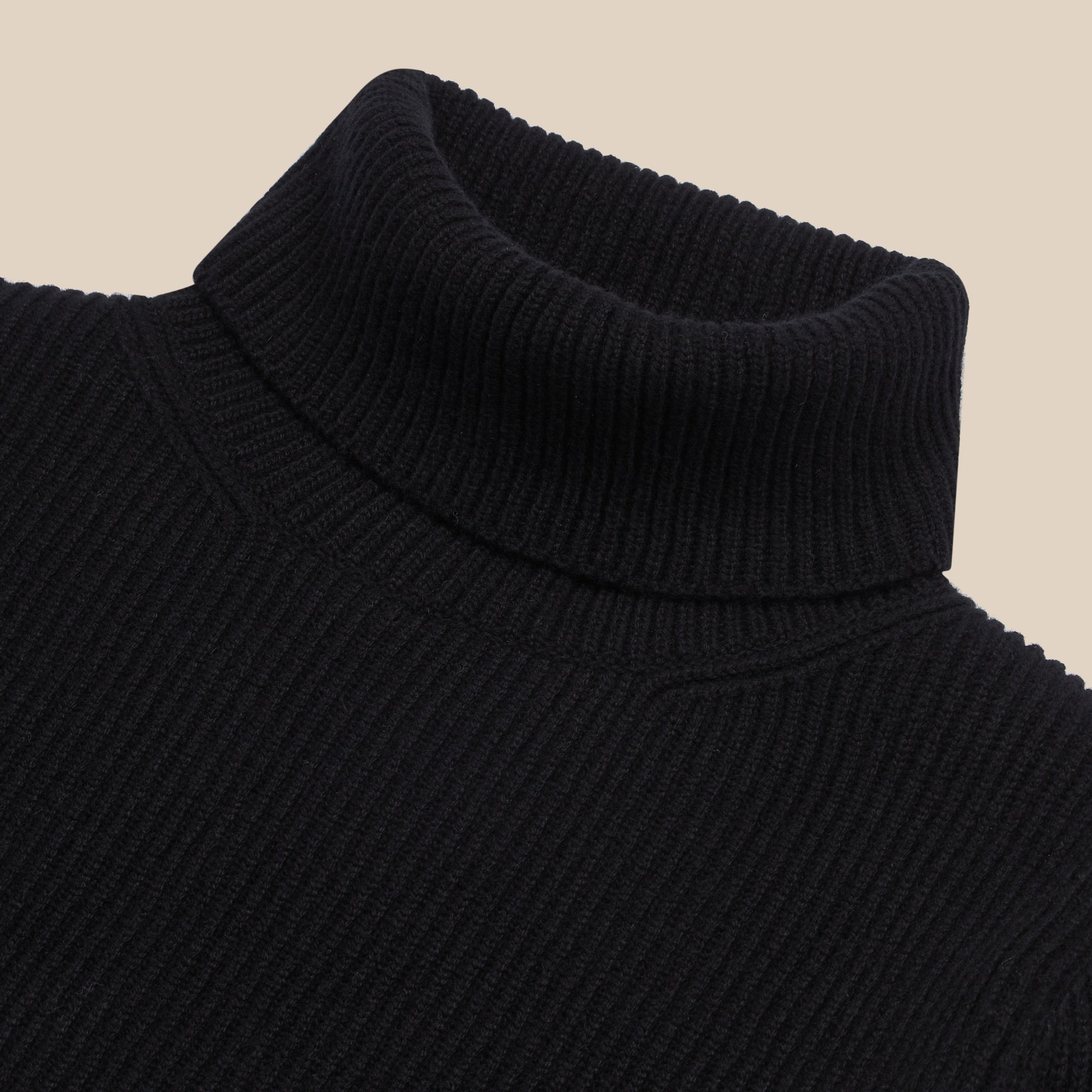 カシミアリブサブマリーナーロールネック(ブラック)