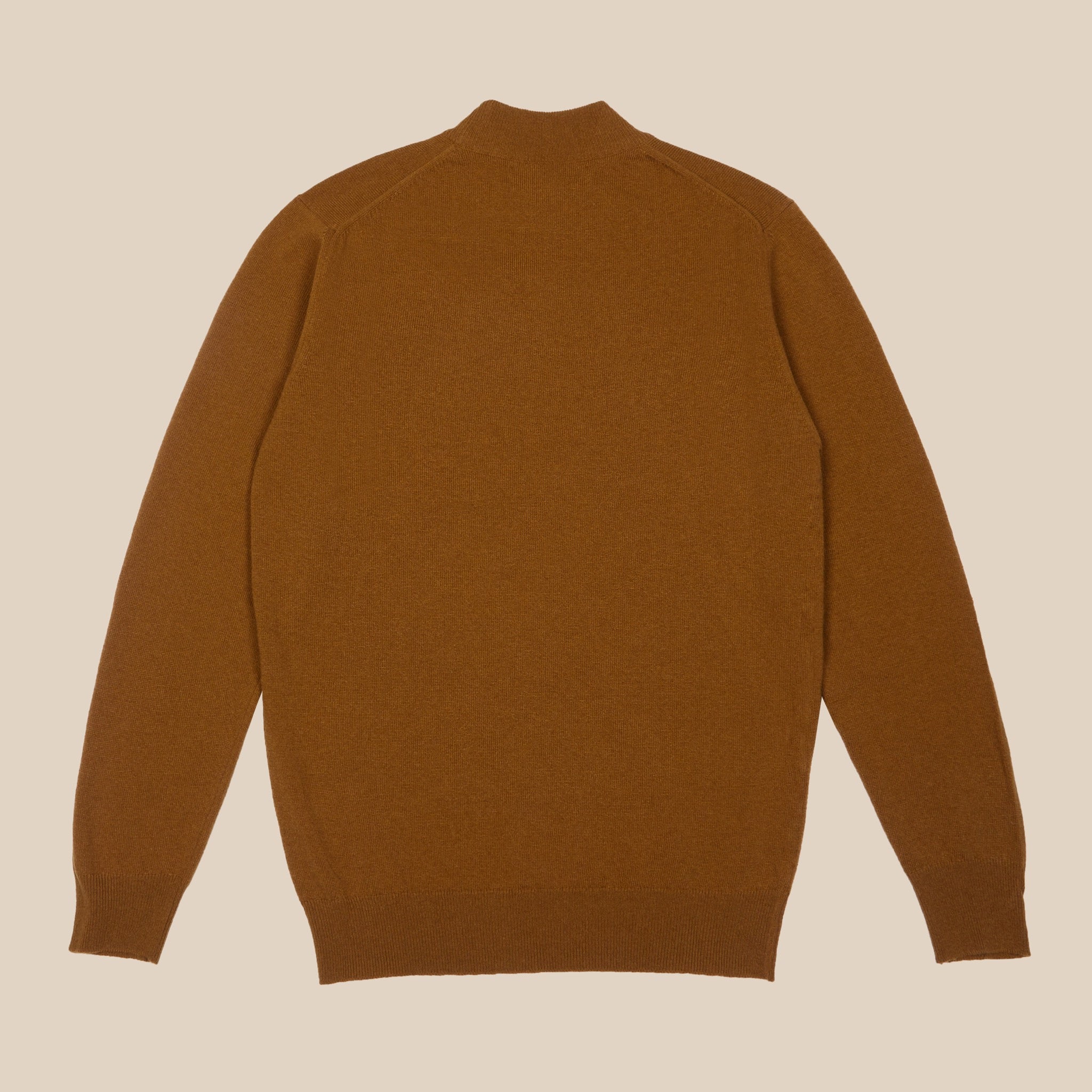 Superfine lambswool mock neck in vintage camel - Colhay's