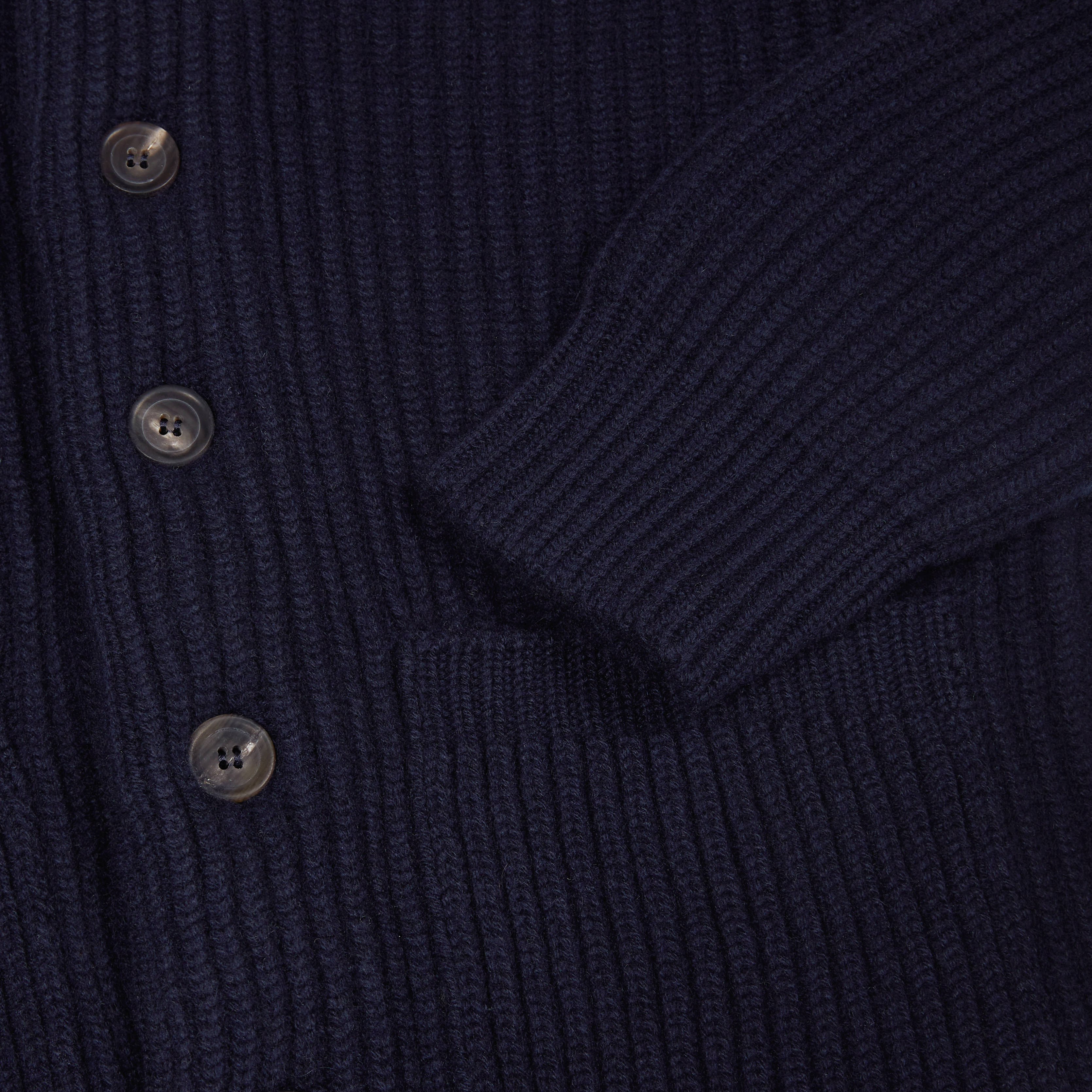 Cashmere shawl collar cardigan in navy - Colhay's