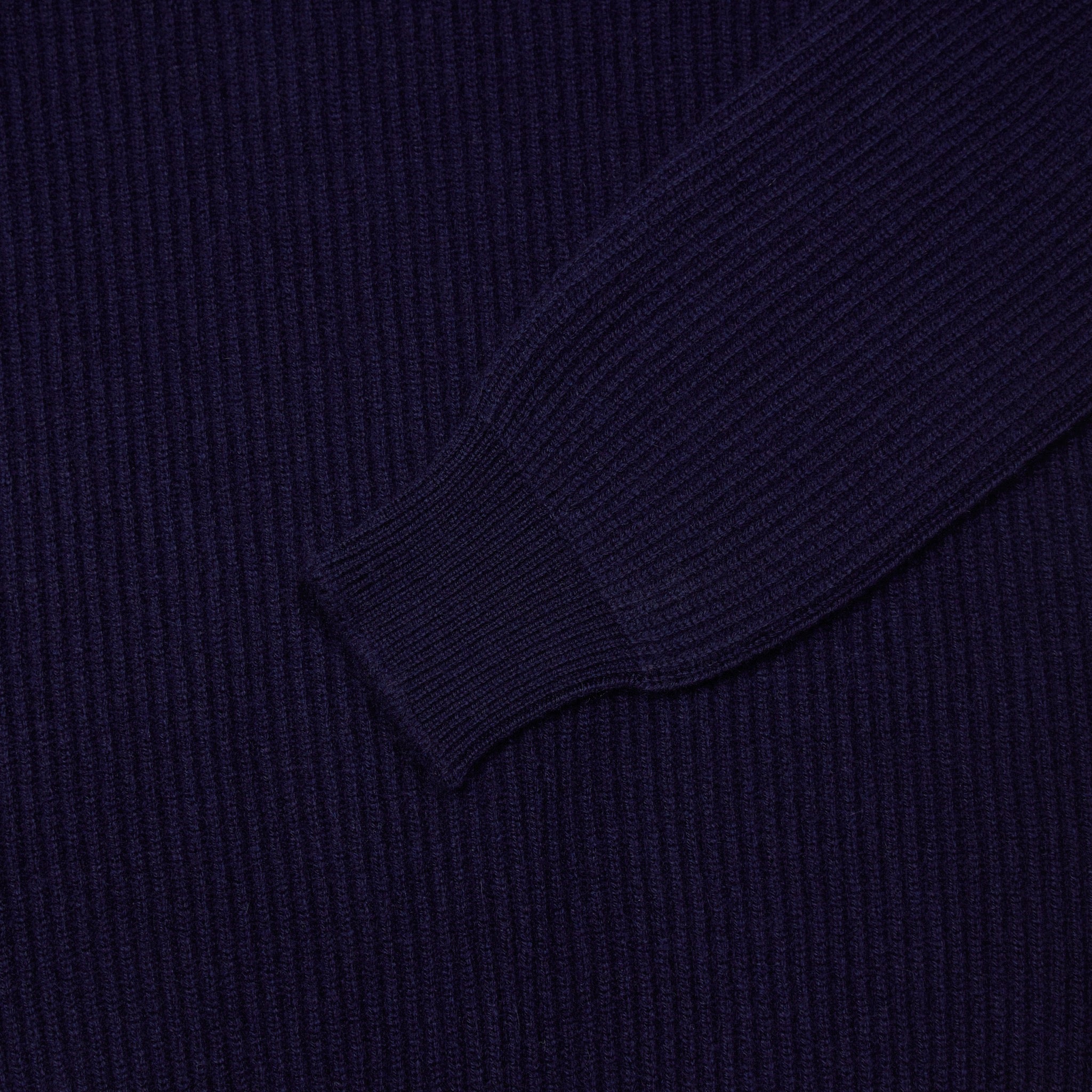Cashmere ribbed submariner rollneck in navy - Colhay's