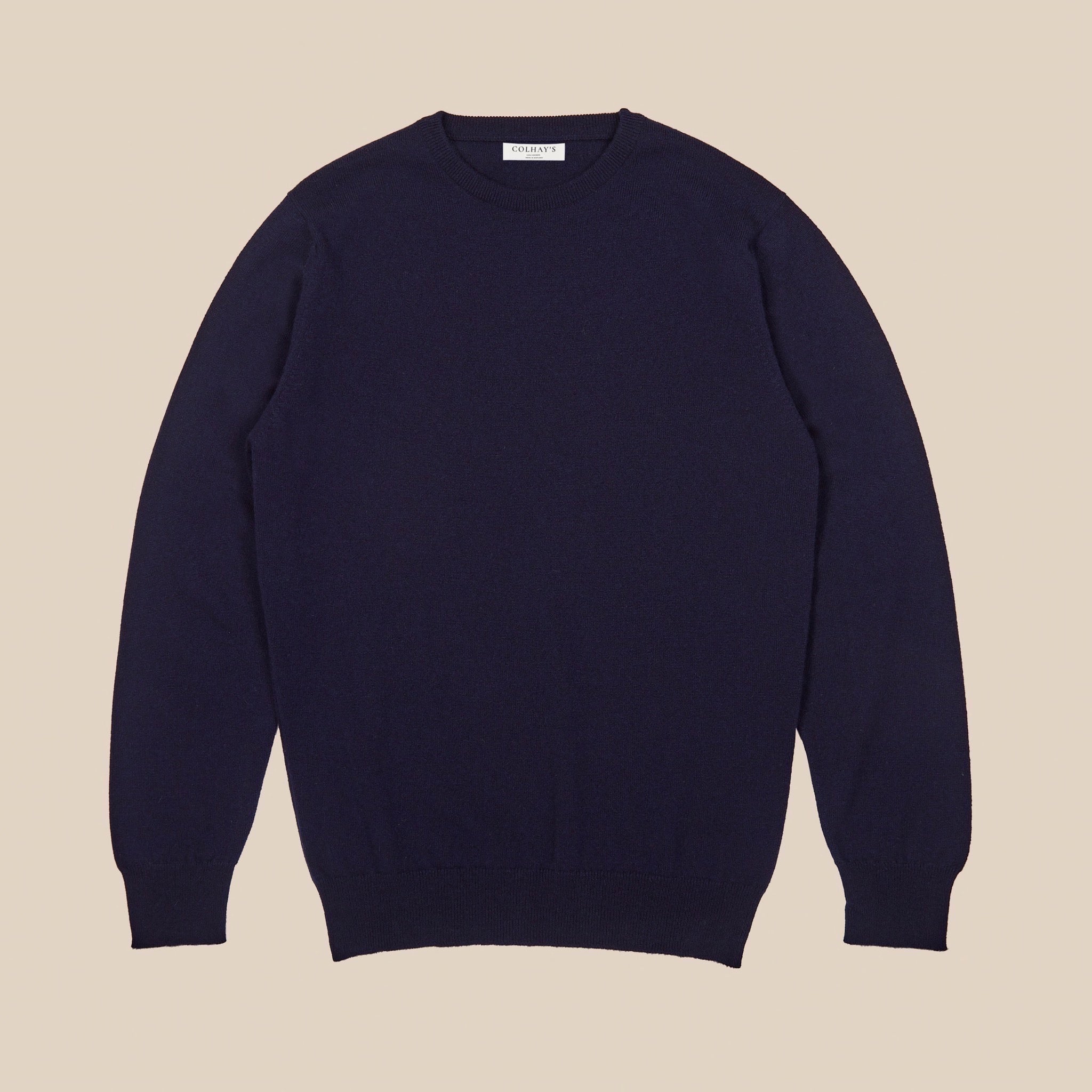 Cashmere crew neck in navy