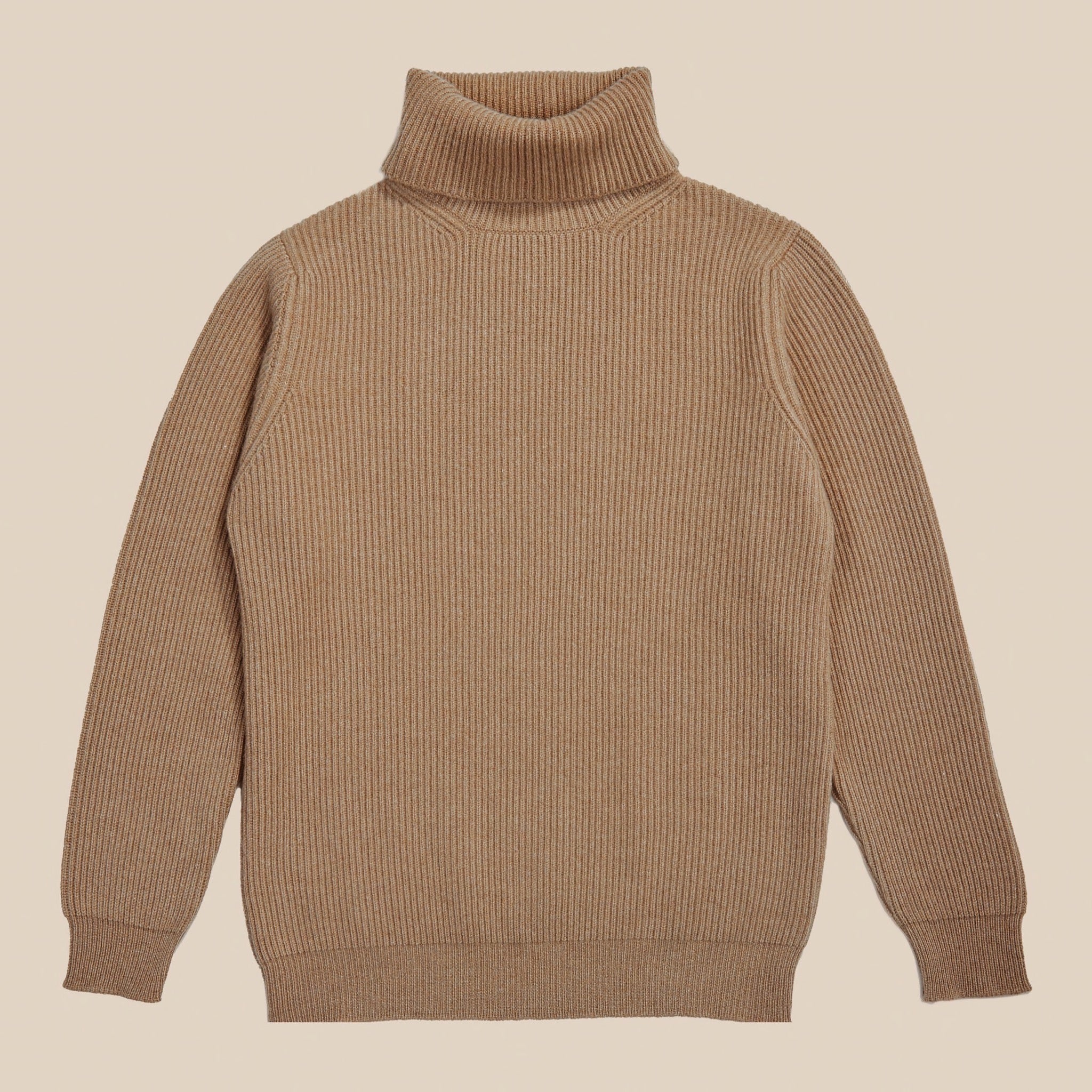 Cashmere rollneck in camel