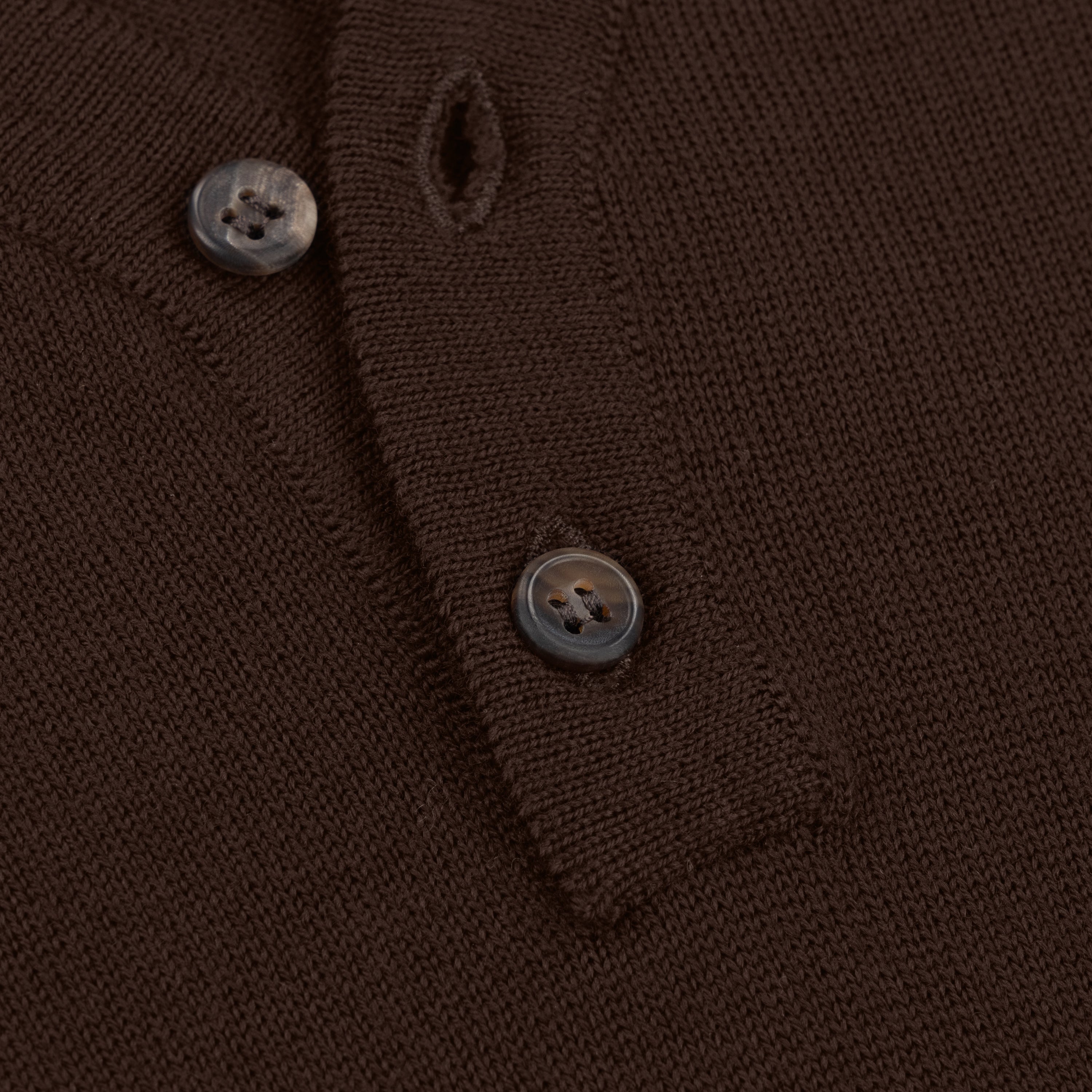 Merino rower's henley shirt in brown - Colhay's
