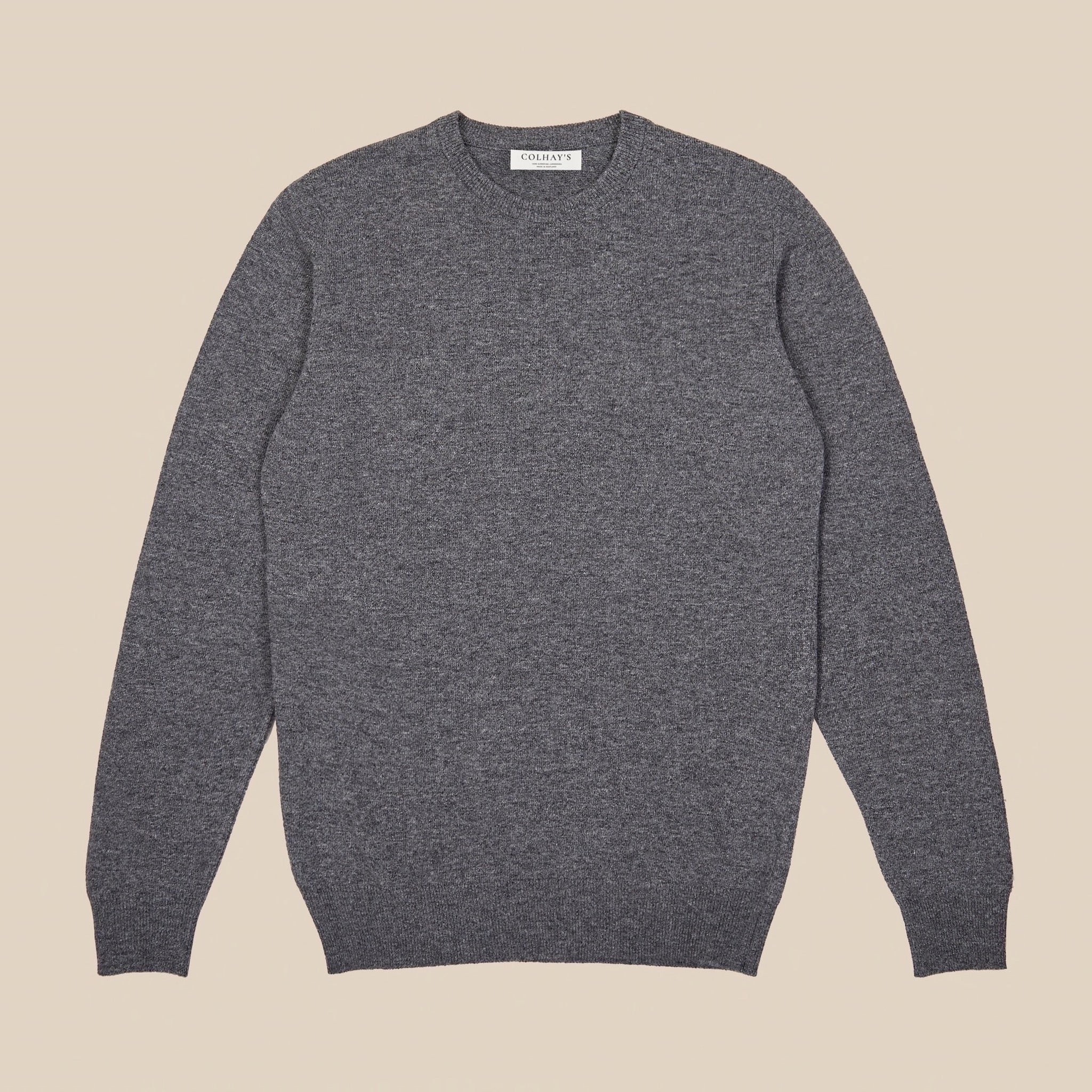 Lambswool crew neck in grey
