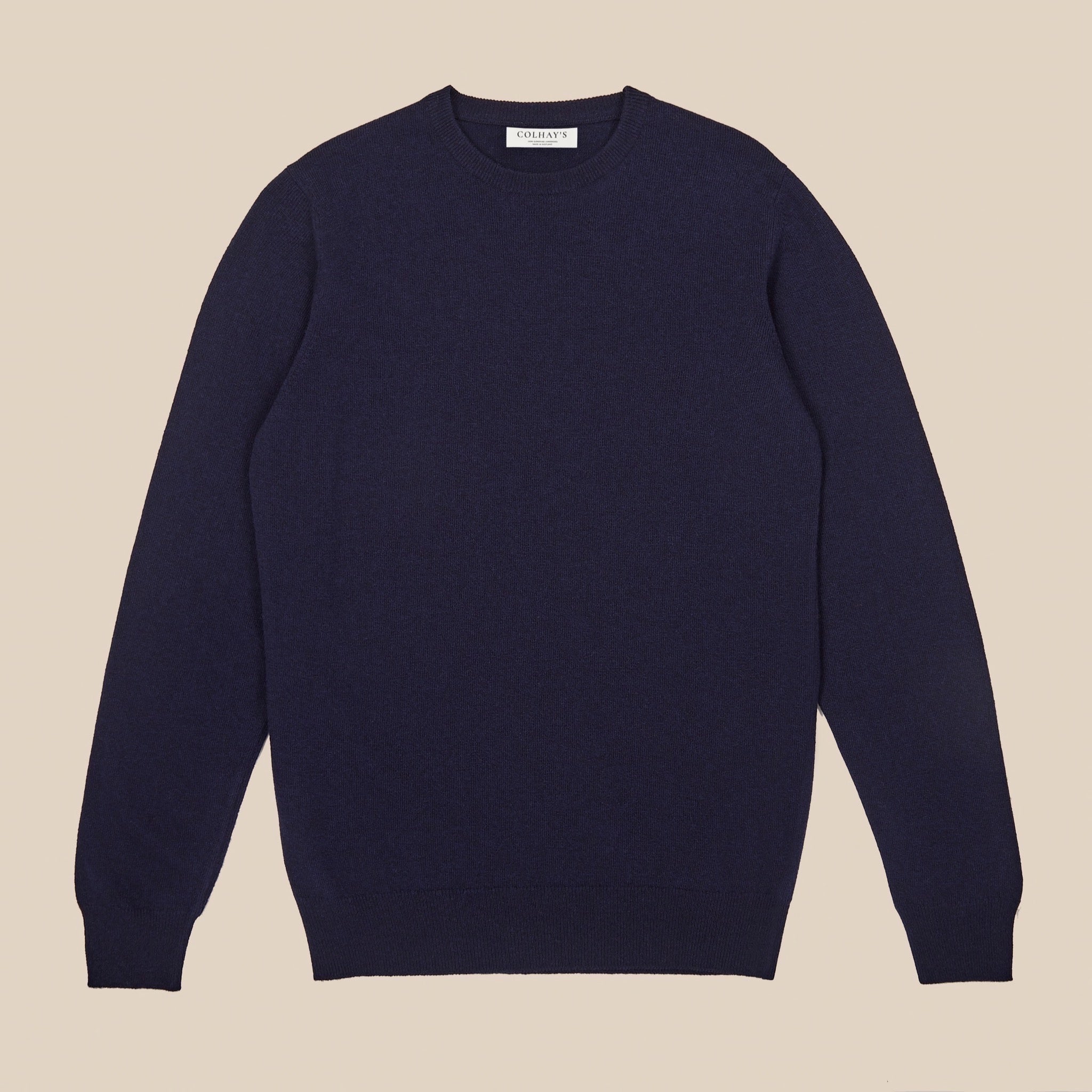Lambswool crew neck in navy