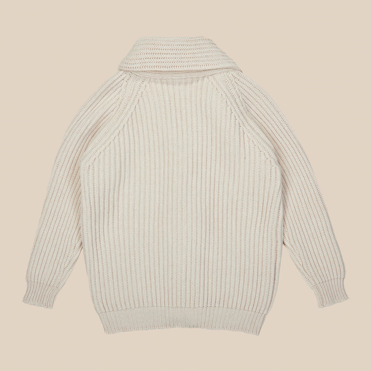 shawl collar wool cardigan