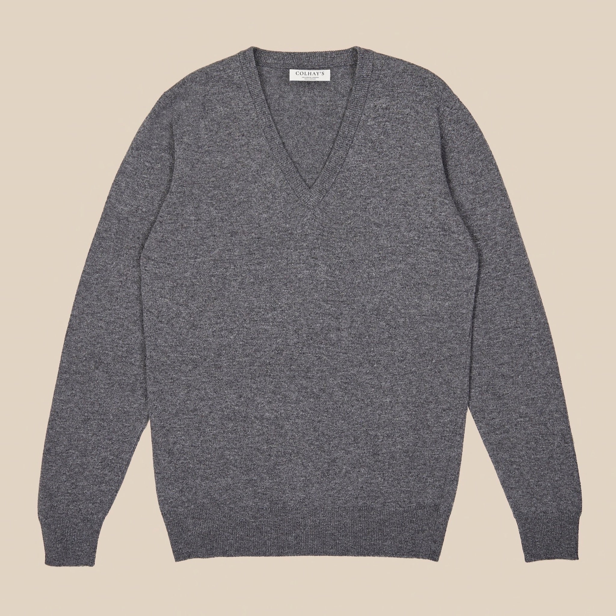 Lambswool v neck in grey