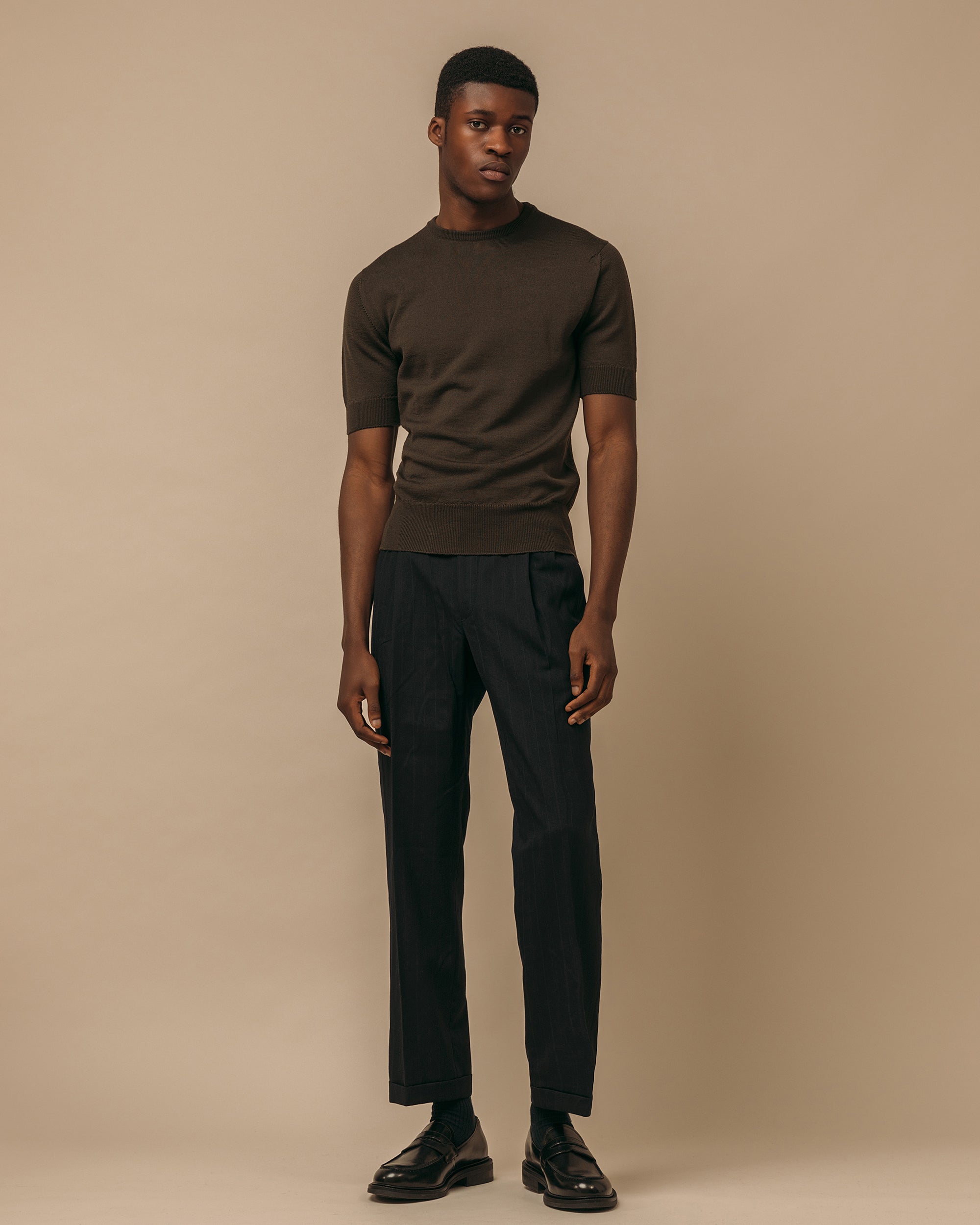 Merino sport shirt in olive - Colhay's