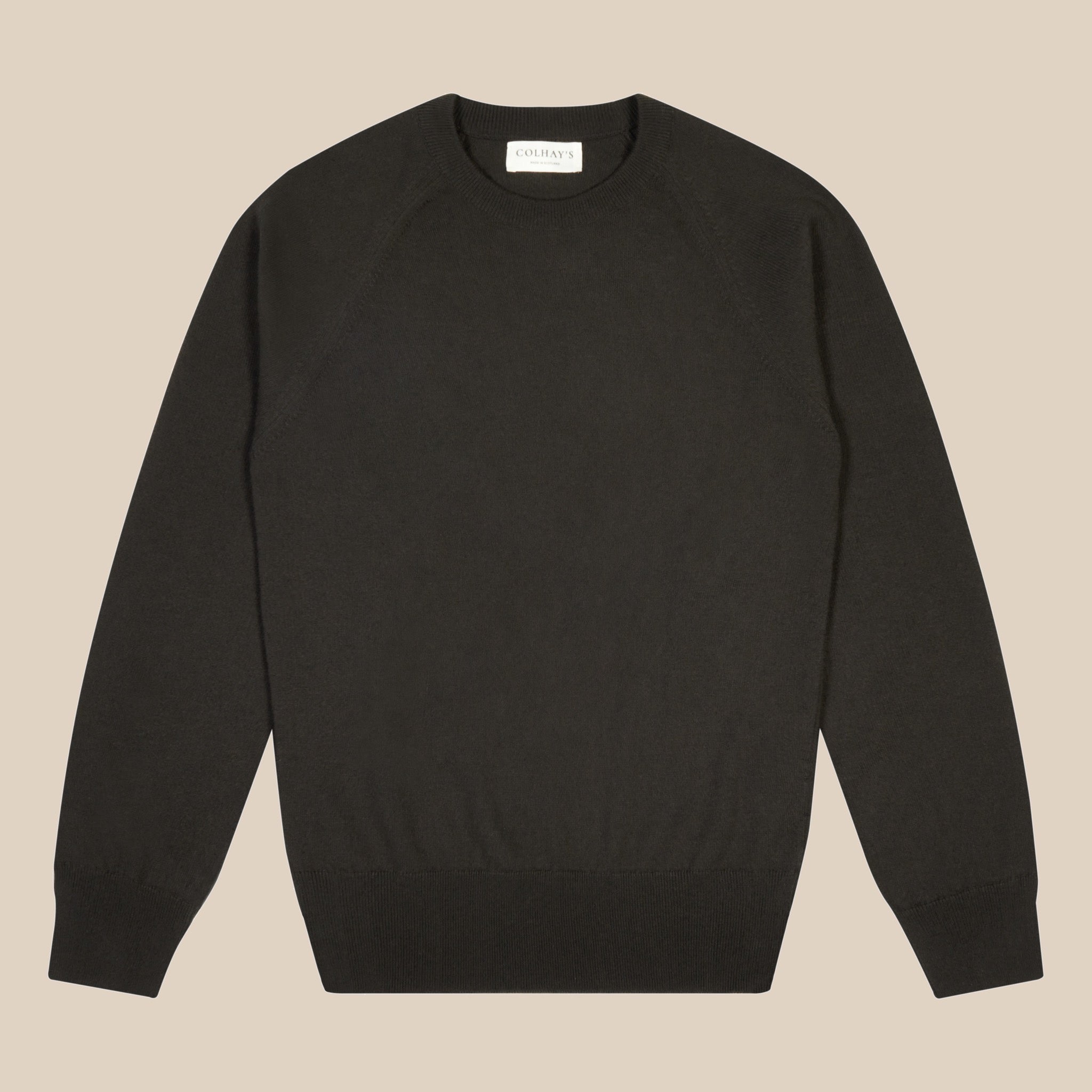 Cashmere cotton collegiate raglan sweatshirt in dark olive