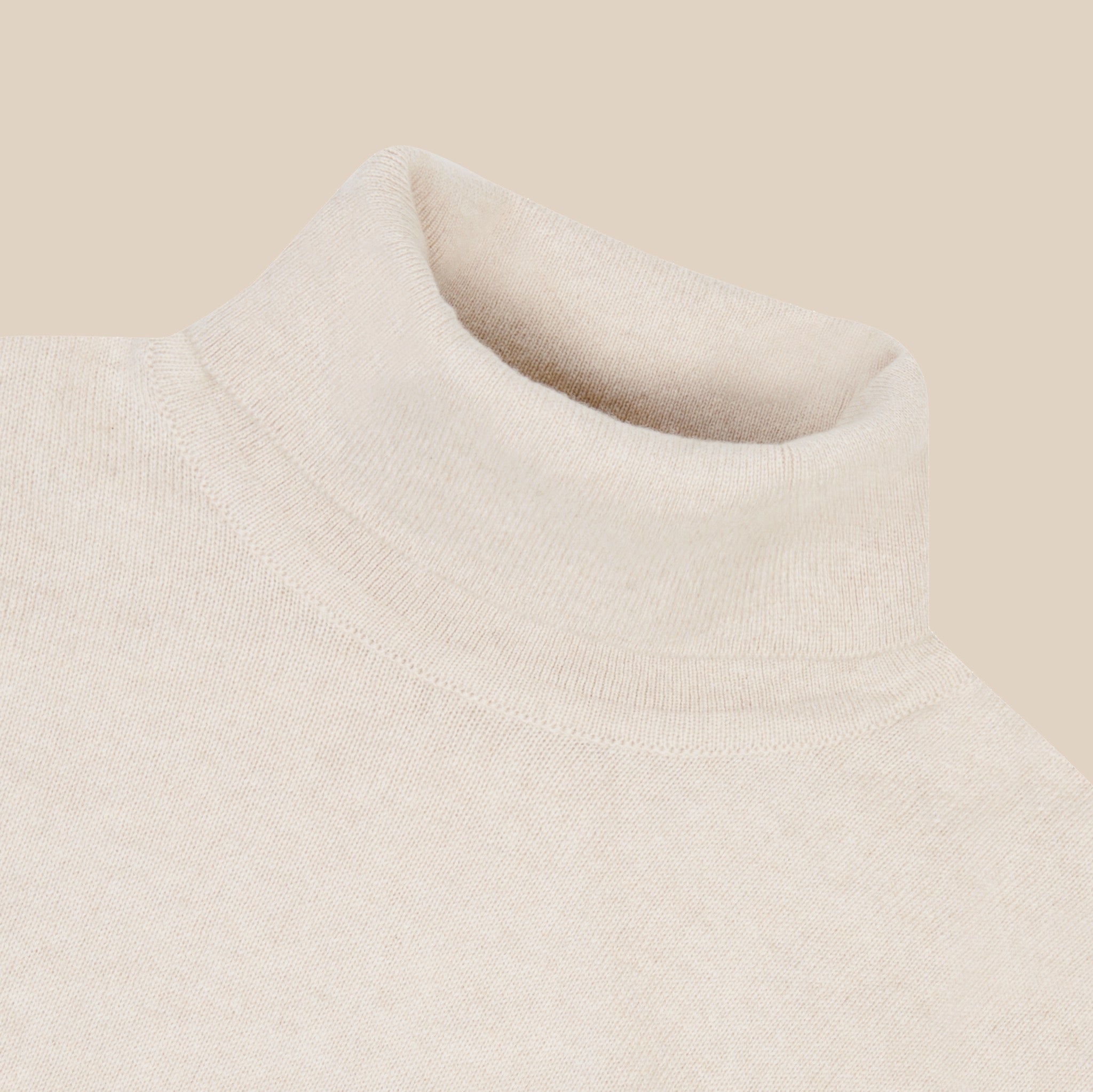 カシミア ベルモンド ロールネック(オートミール)