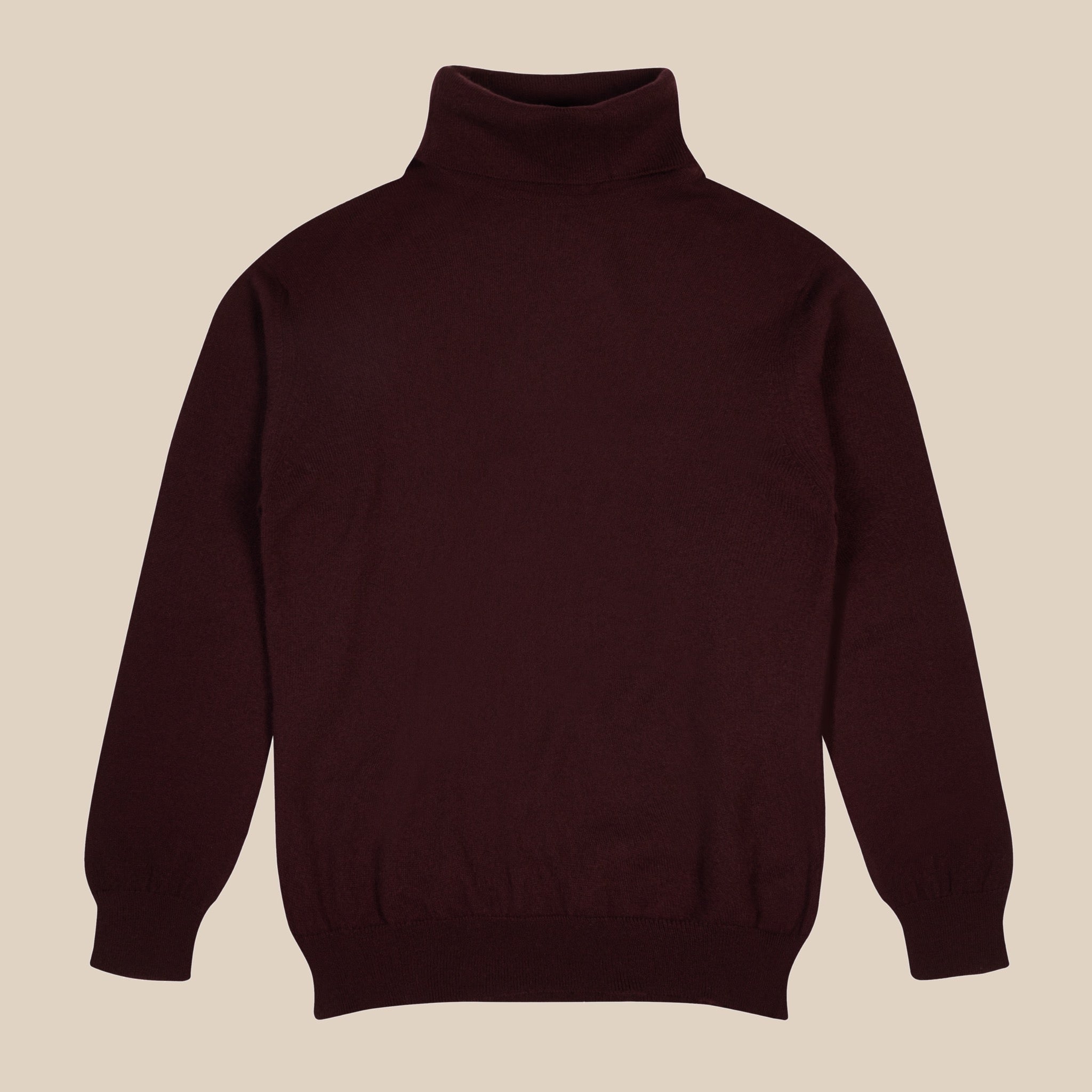 Cashmere Belmondo rollneck in wine
