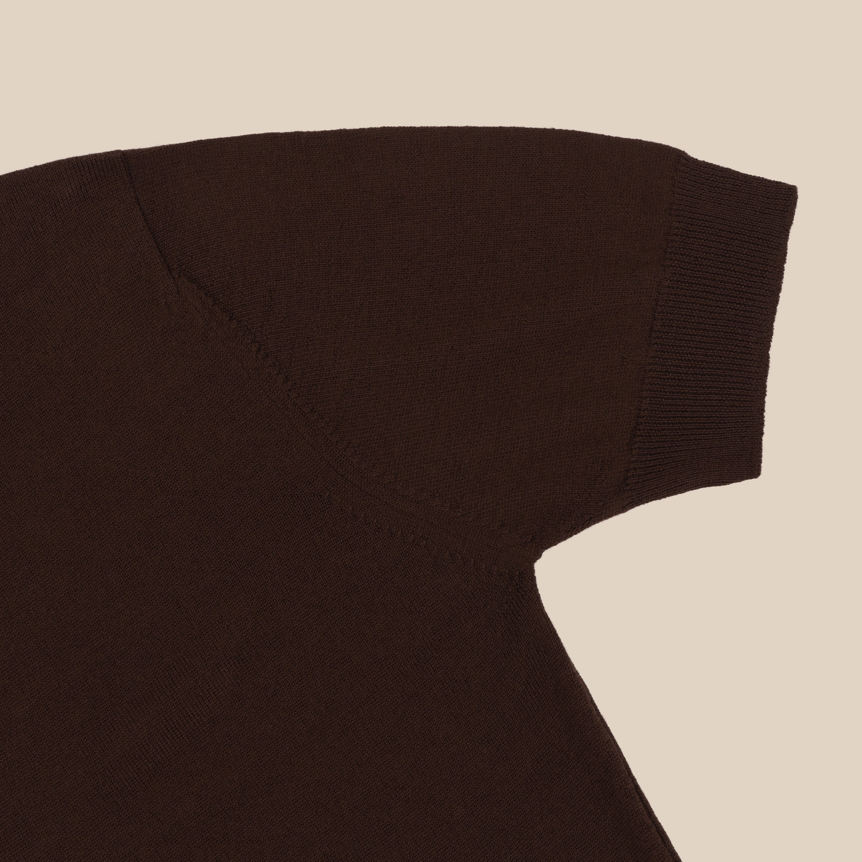 Merino rower's henley shirt in brown - Colhay's