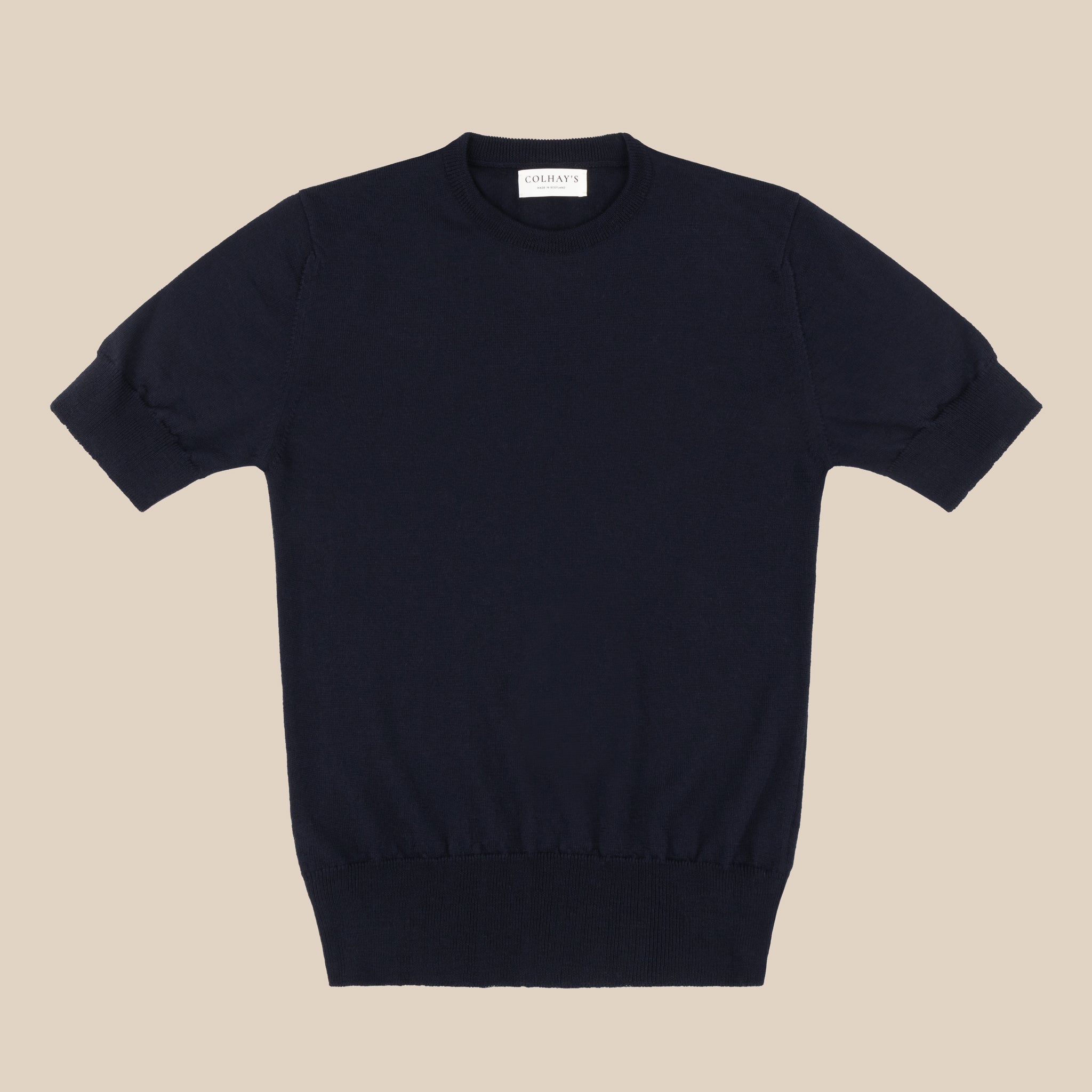 Merino sport shirt in navy - Colhay's