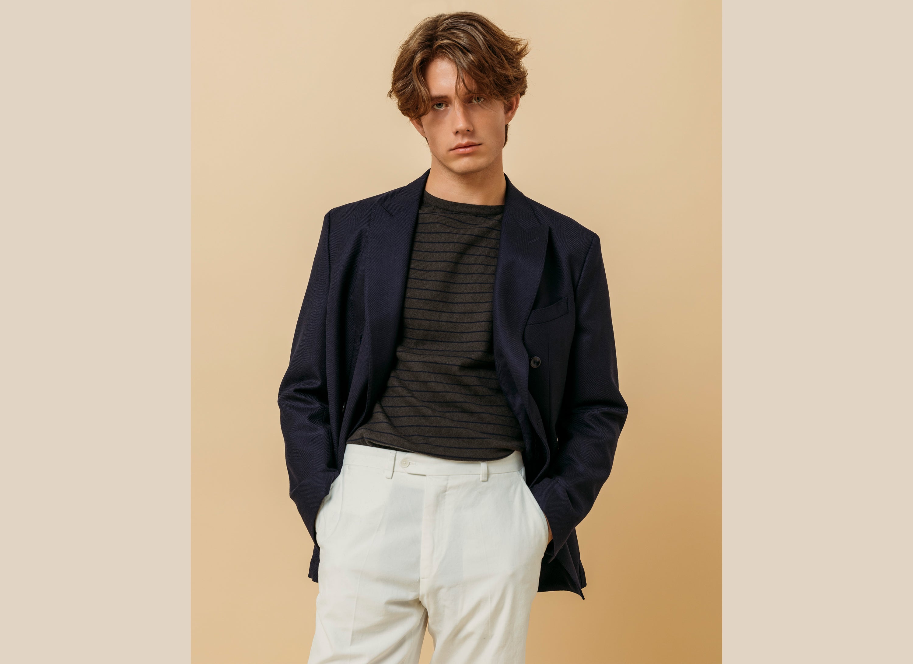 cashmere cotton Breton Stripe sweater
