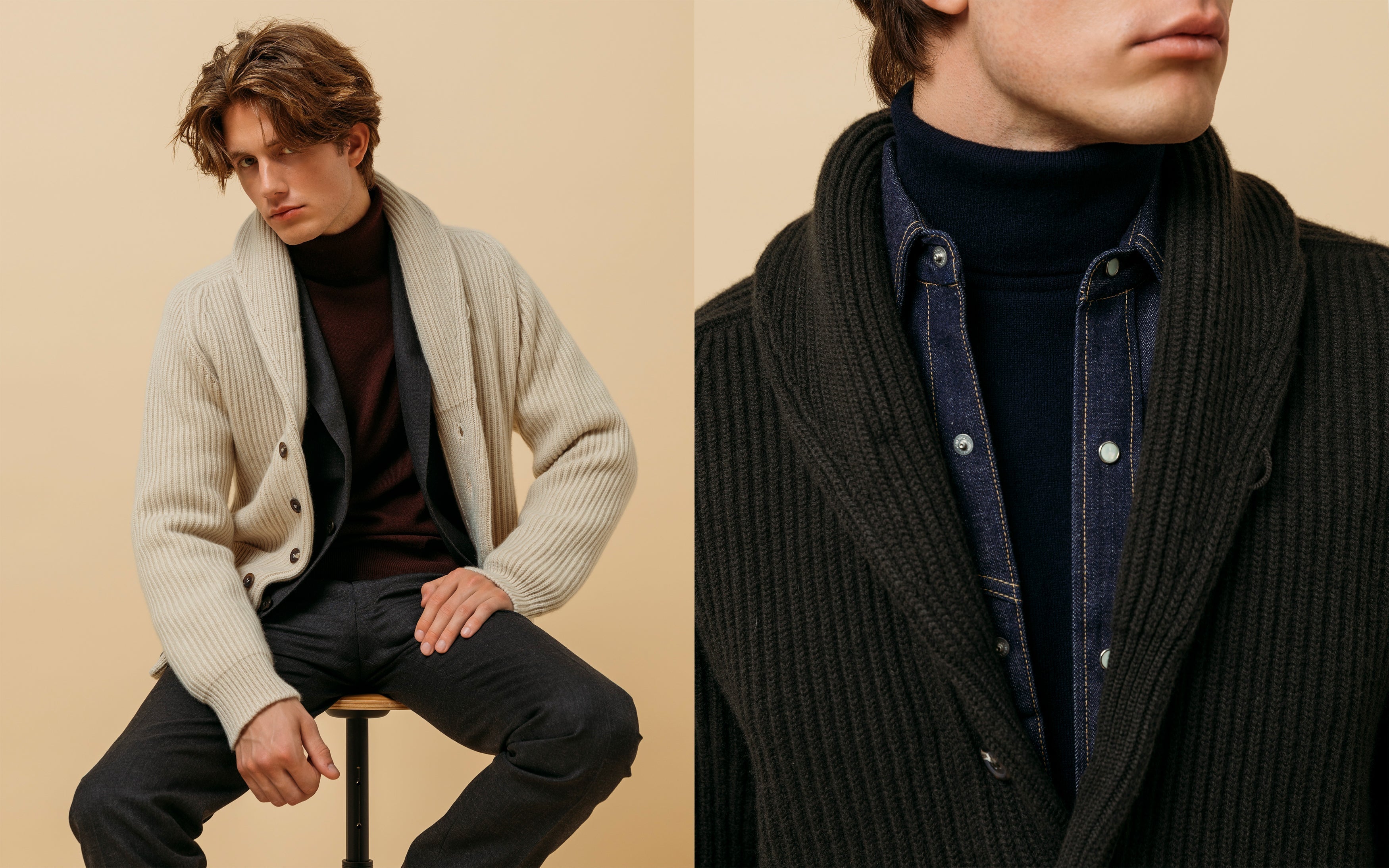 Styling the Cashmere Shawl Collar Cardigan