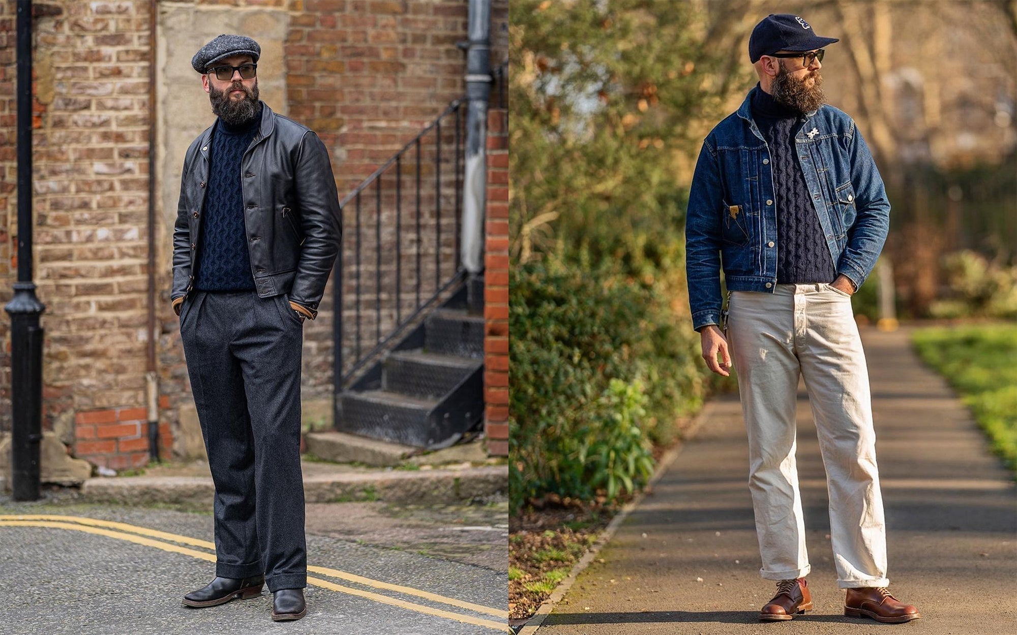 Friends of Colhay's: The Superfine Lambswool Fisherman Cable Rollneck in Navy.