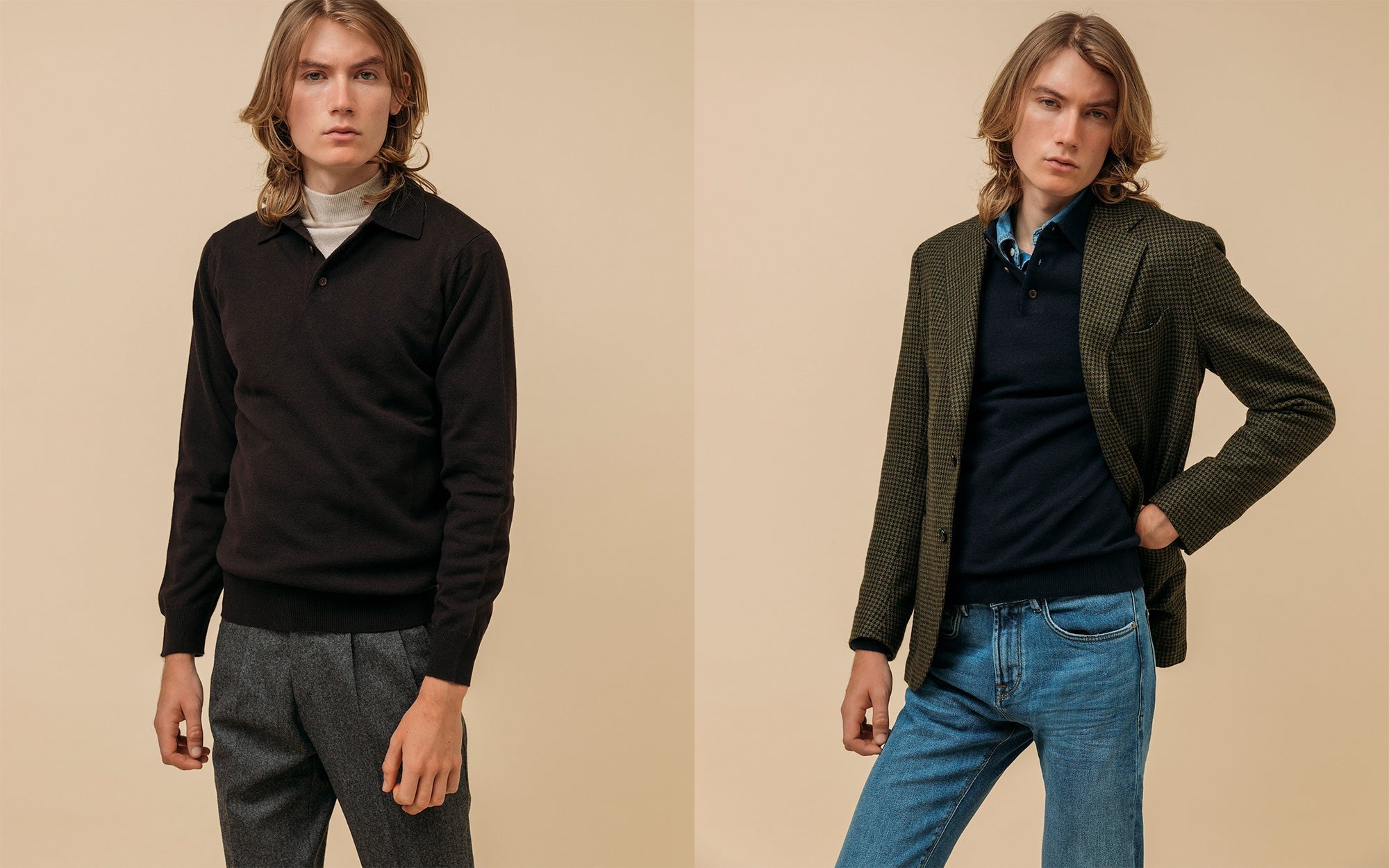 Cashmere polo shirt mens