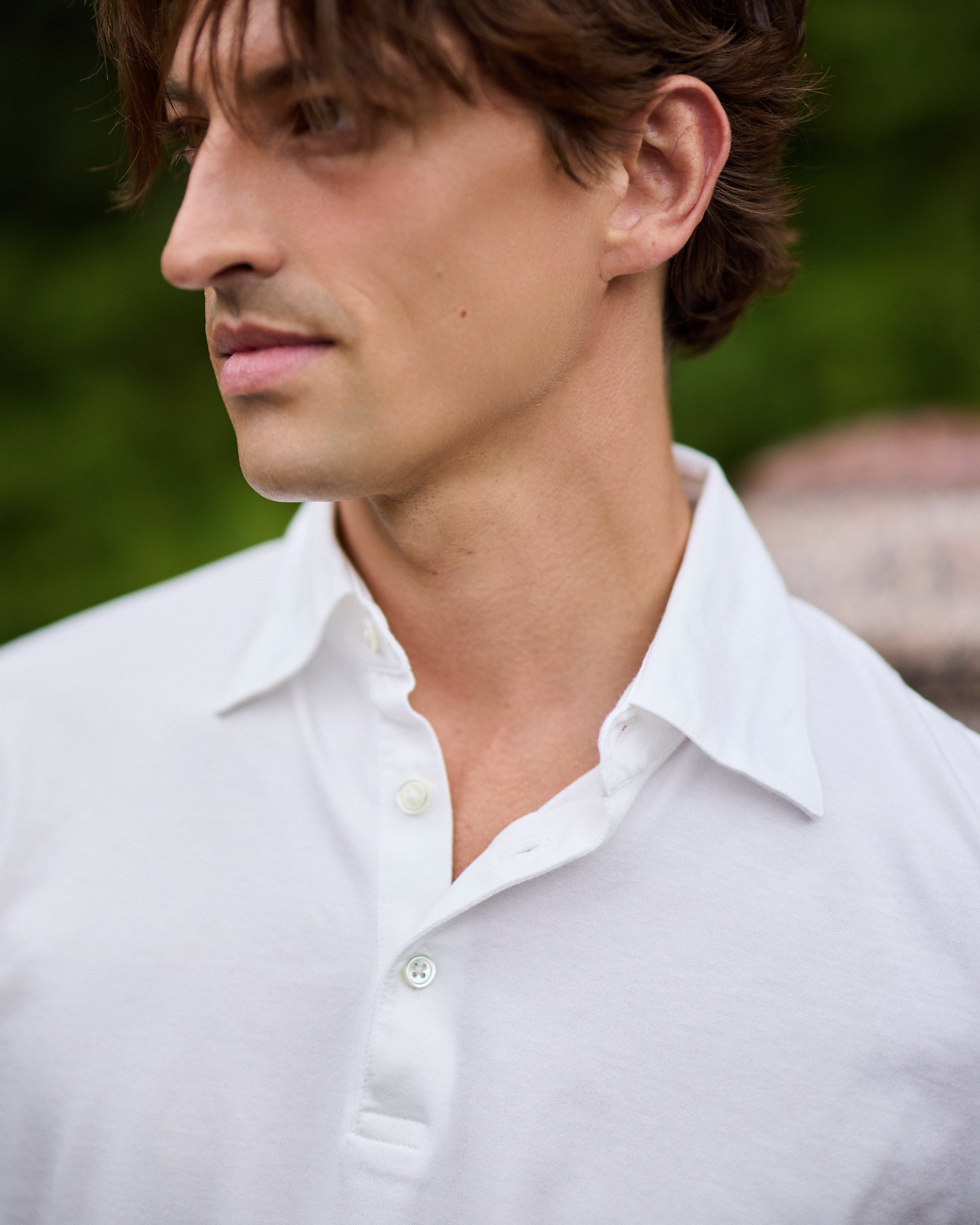 Extra-long Staple Cotton Coach Polo in Cream