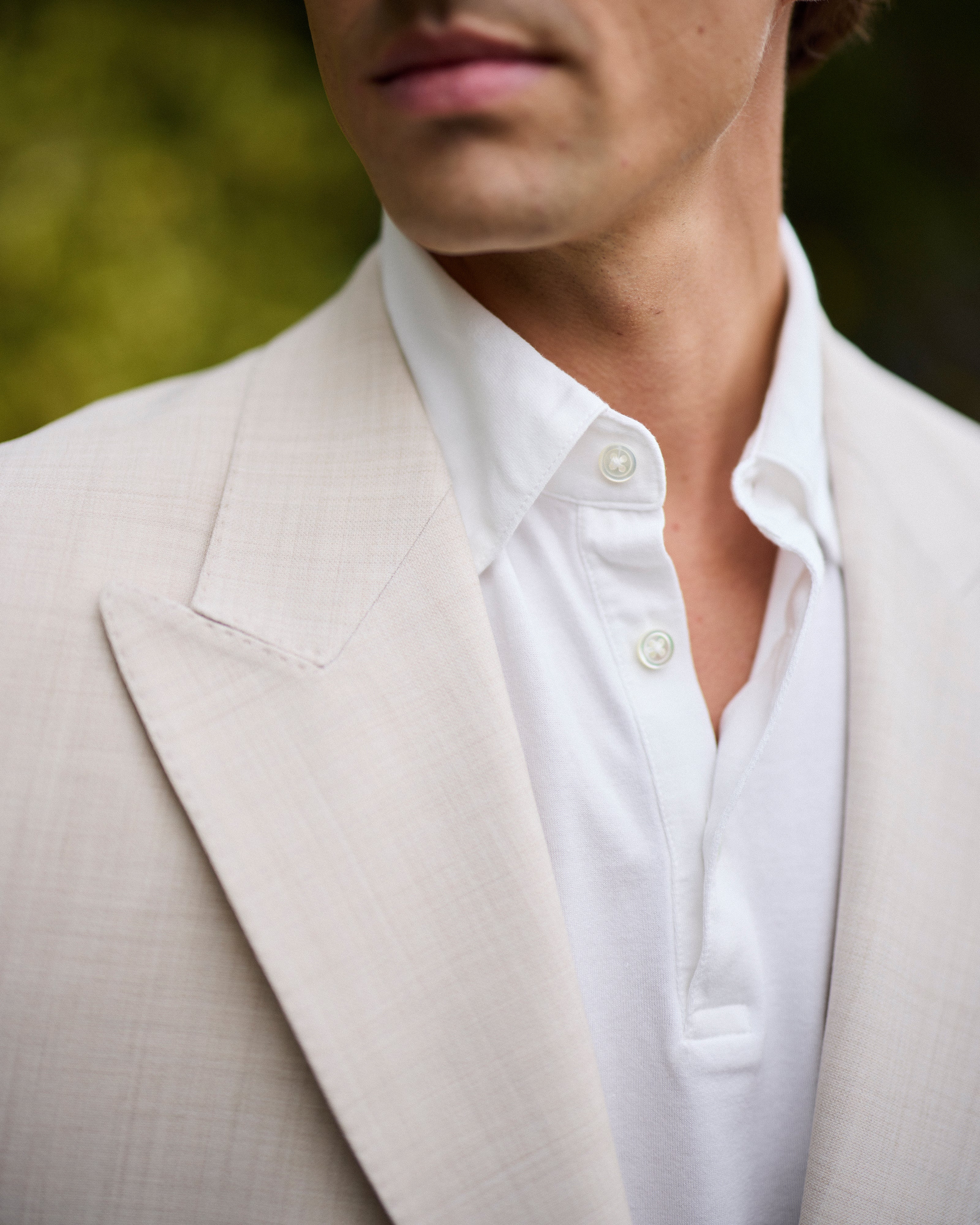 Extra-long Staple Cotton Coach Polo in Cream