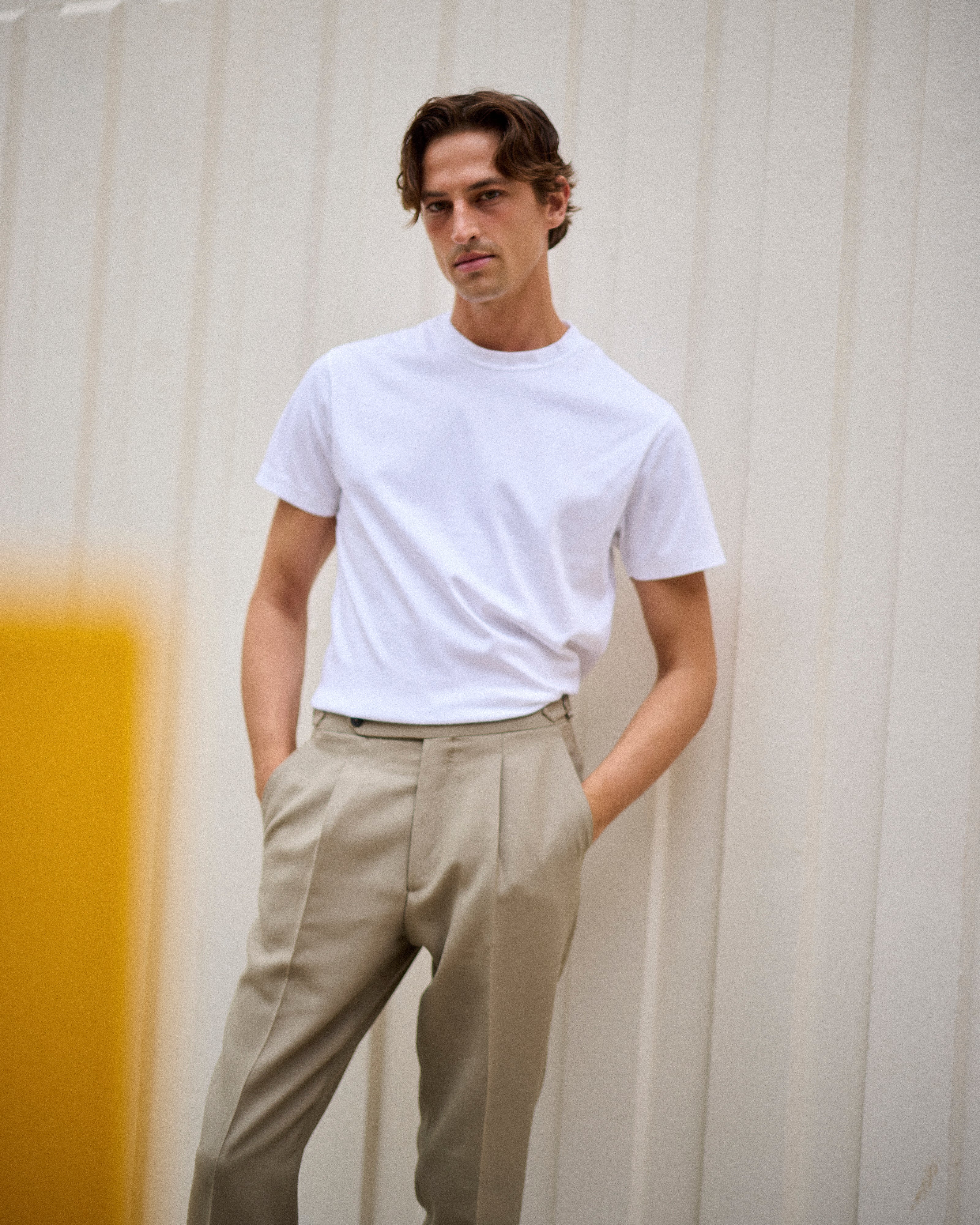Sea Island Cotton Ivy T-Shirt in White