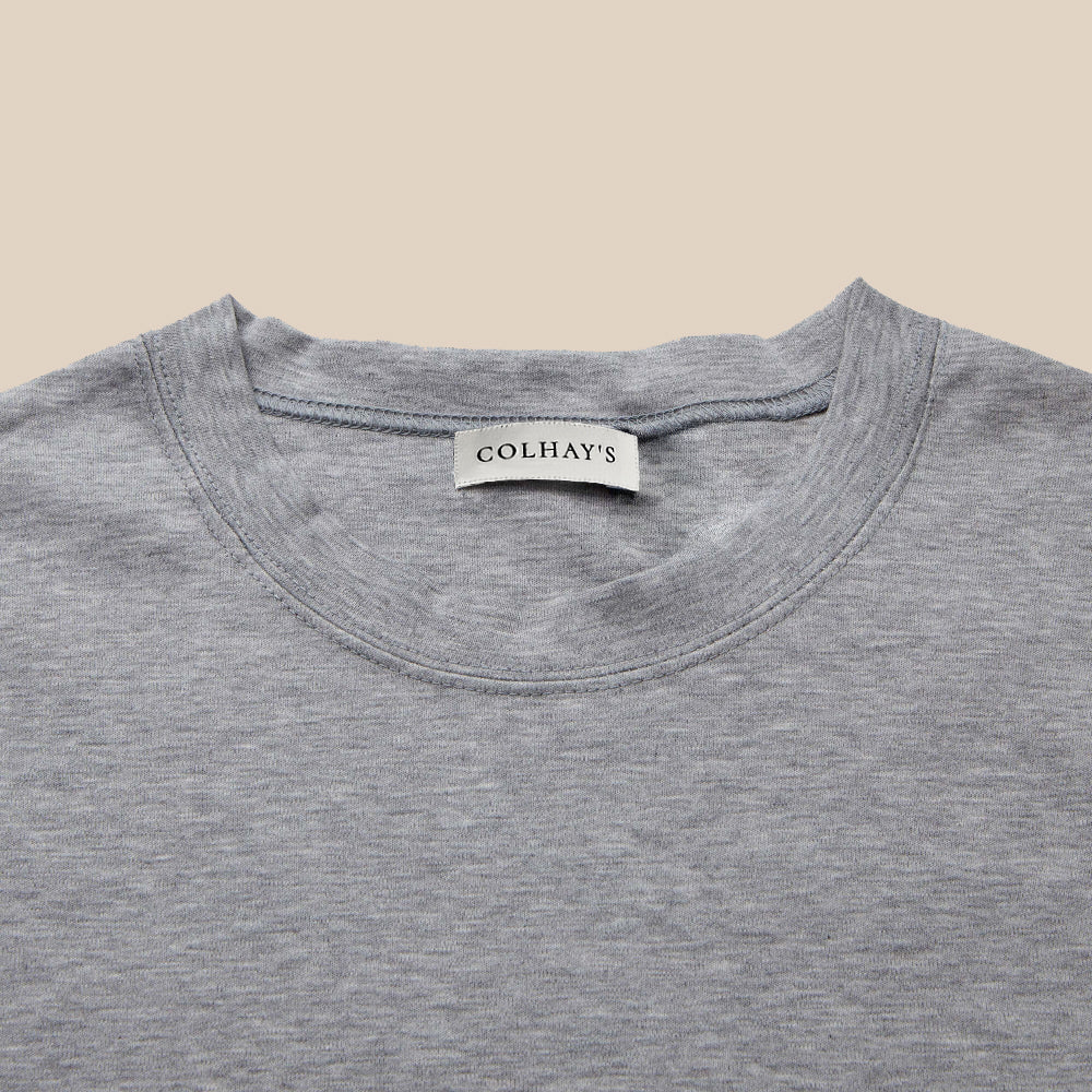 Sea Island Cotton Ivy T-Shirt in Grey
