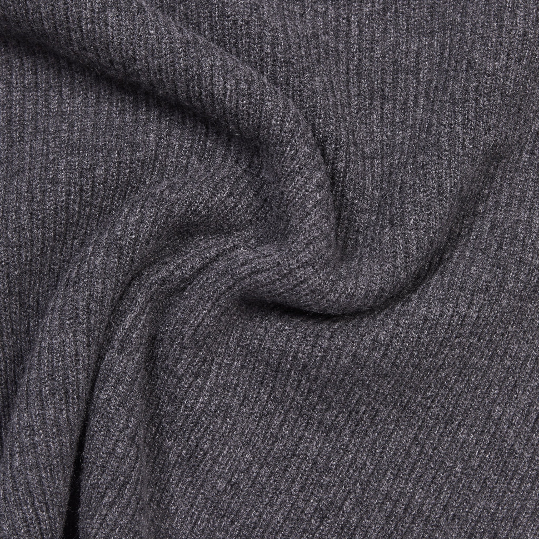 Cashmere ribbed submariner rollneck in grey mélange