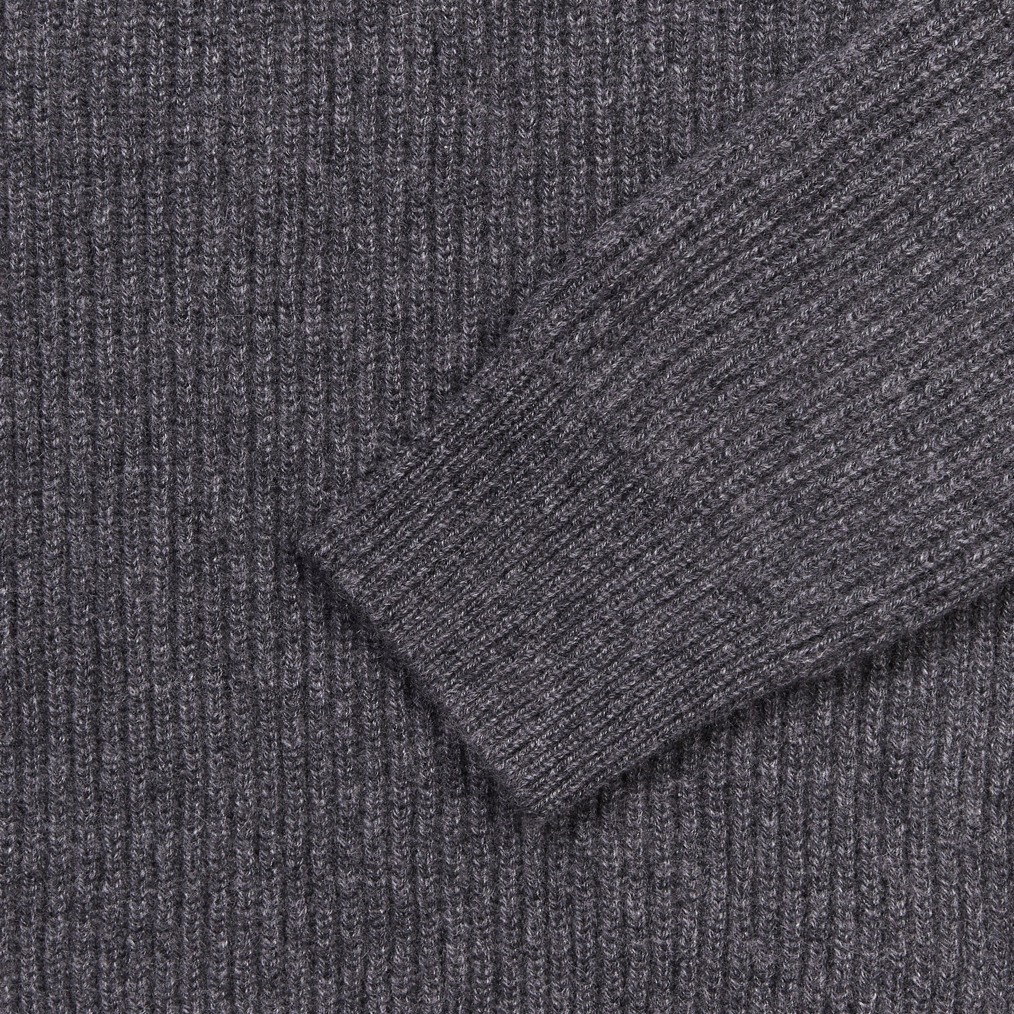 Cashmere ribbed submariner rollneck in grey mélange