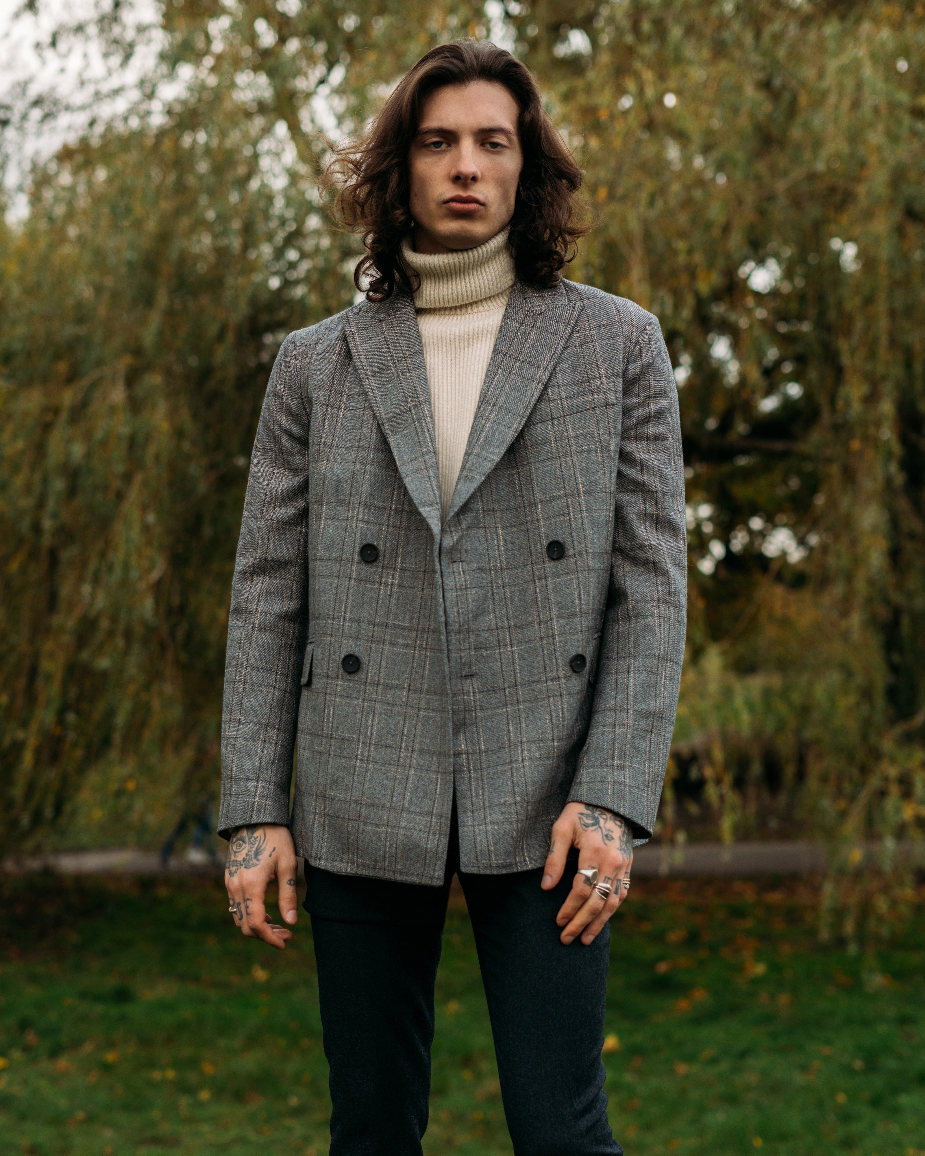 Cashmere ribbed submariner rollneck in ecru