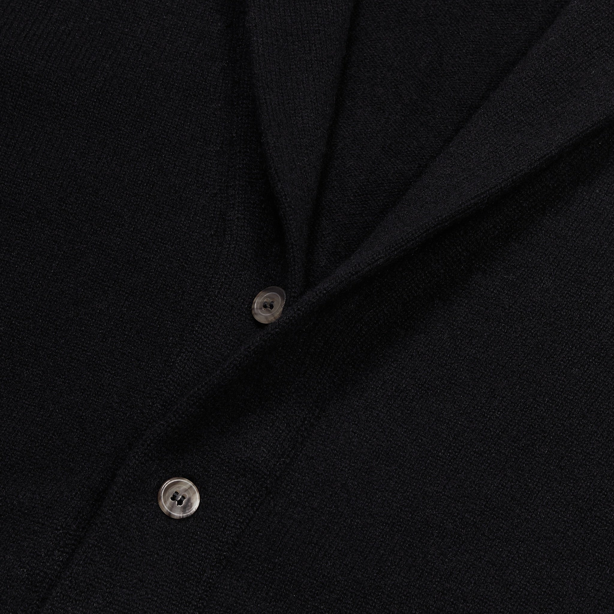Cashmere painter's shawl collar cardigan in black