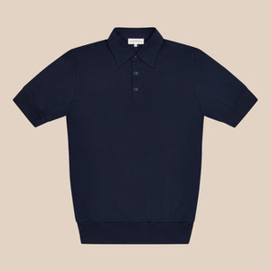 Extra-long Staple Cotton Coach Polo in Navy