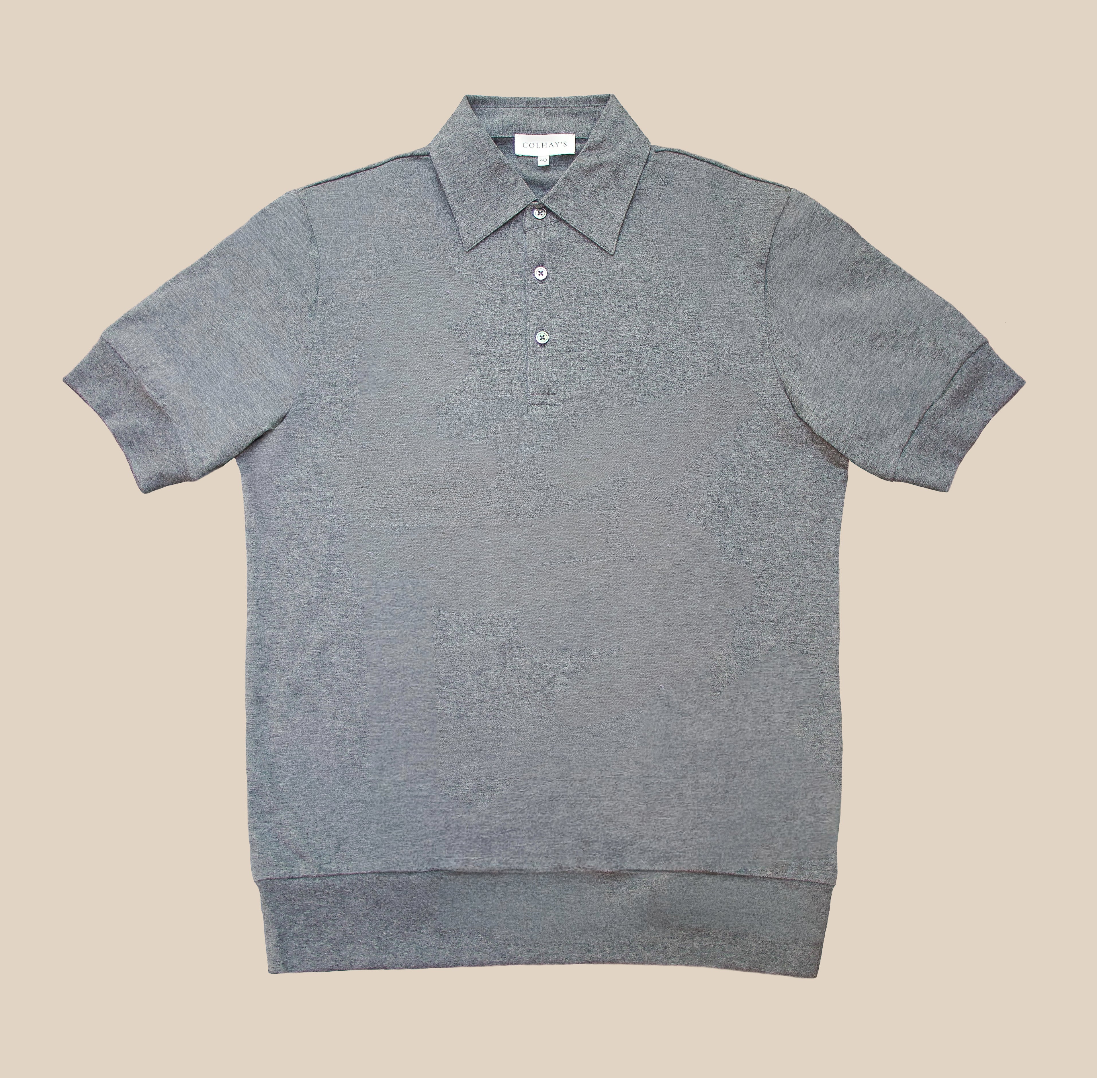 Extra-long Staple Cotton Coach Polo in Grey
