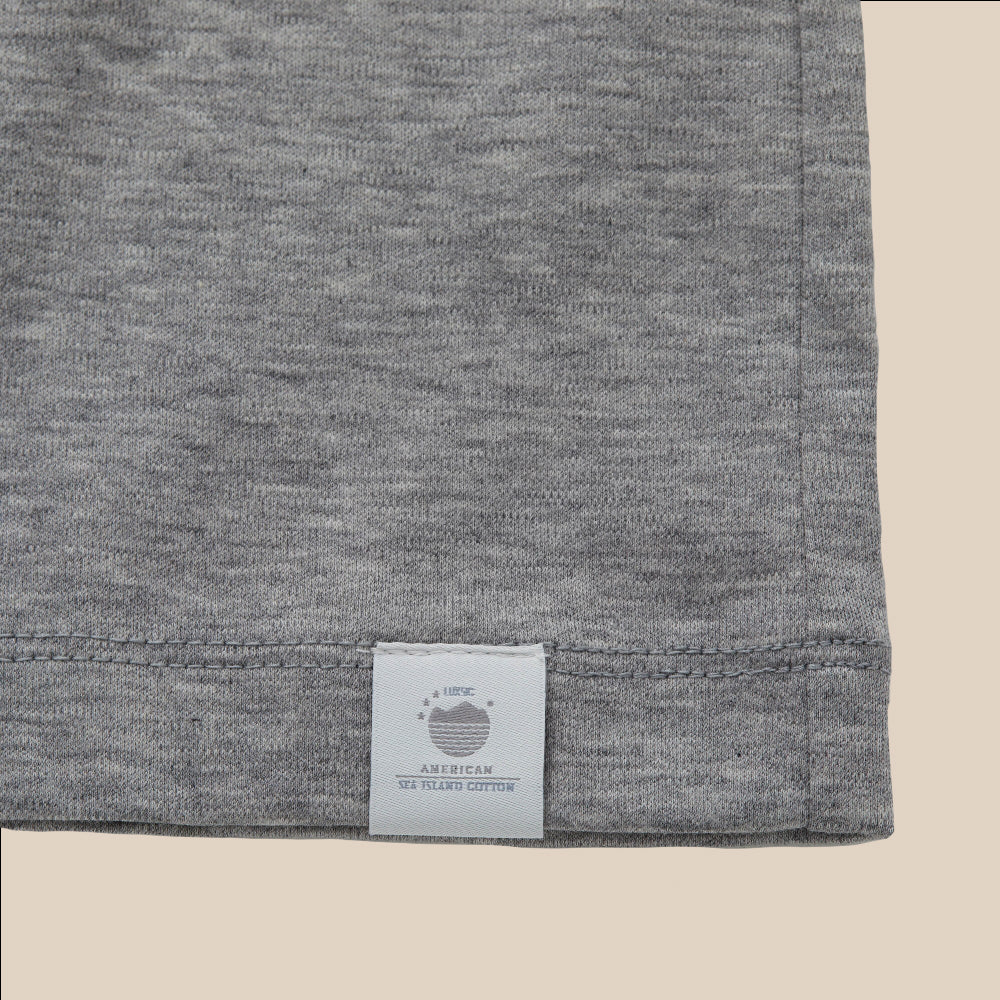 Sea Island Cotton Ivy T-Shirt in Grey