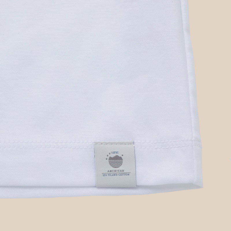 Sea Island Cotton Ivy T-Shirt in White