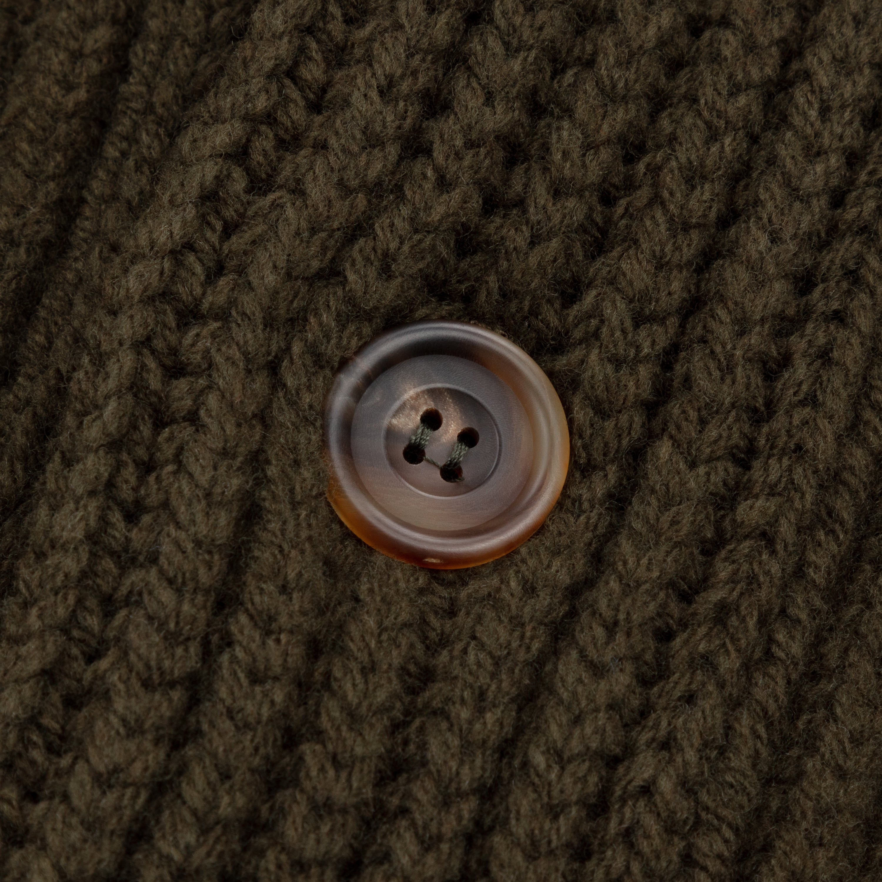 Superfine lambswool shawl collar cardigan in olive - Colhay's