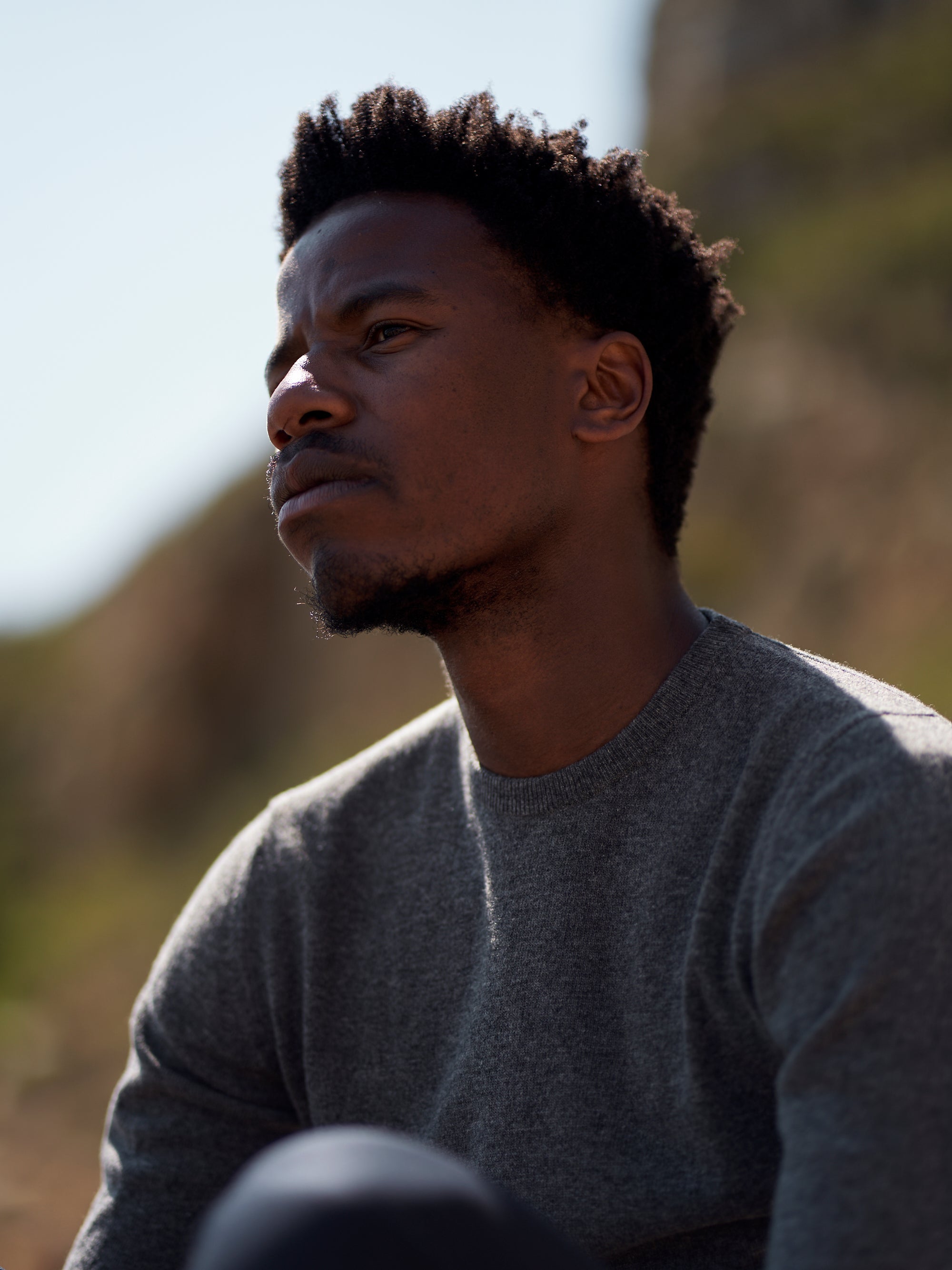 Lambswool crew neck in grey