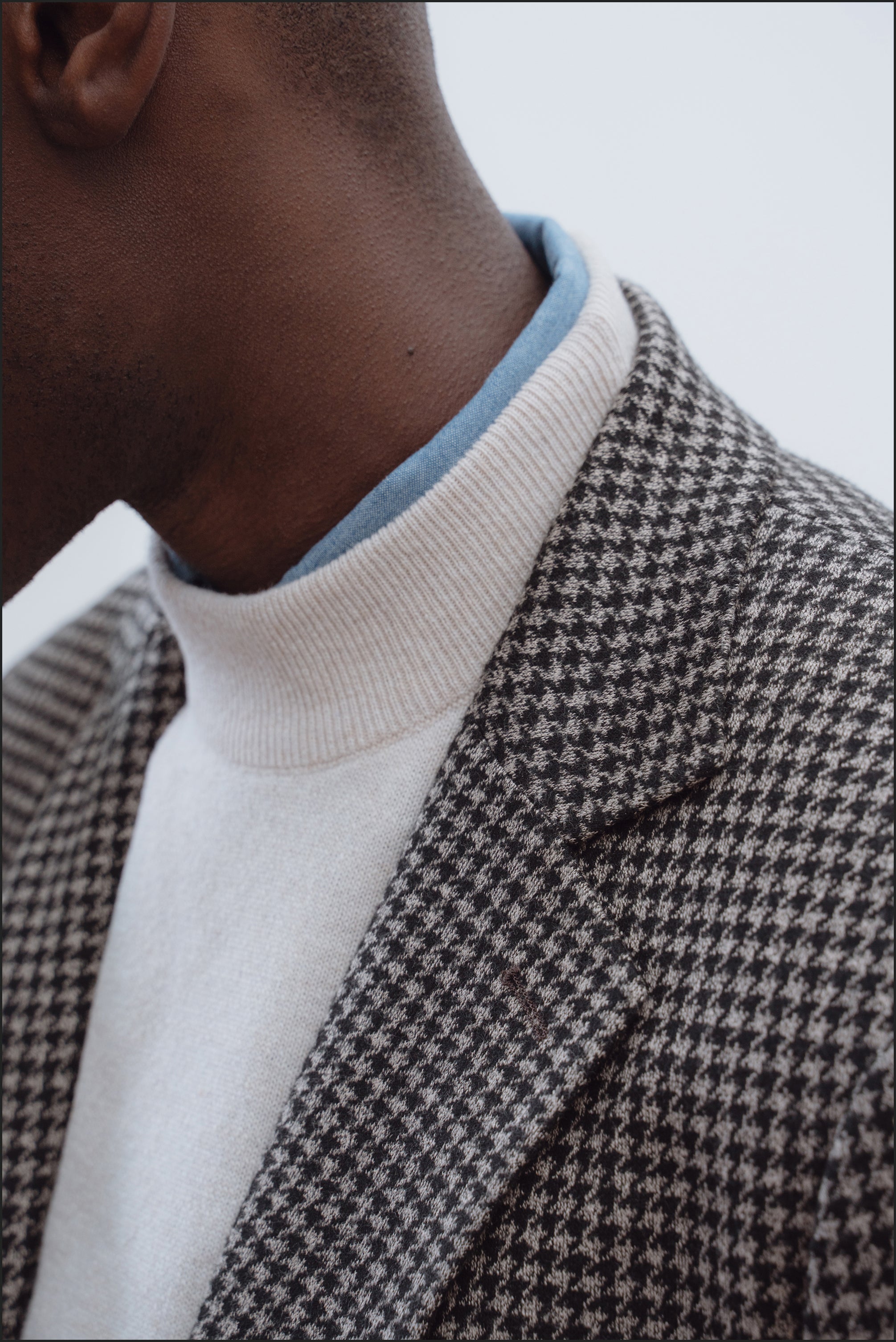 Superfine lambswool mock neck in oatmeal - Colhay's