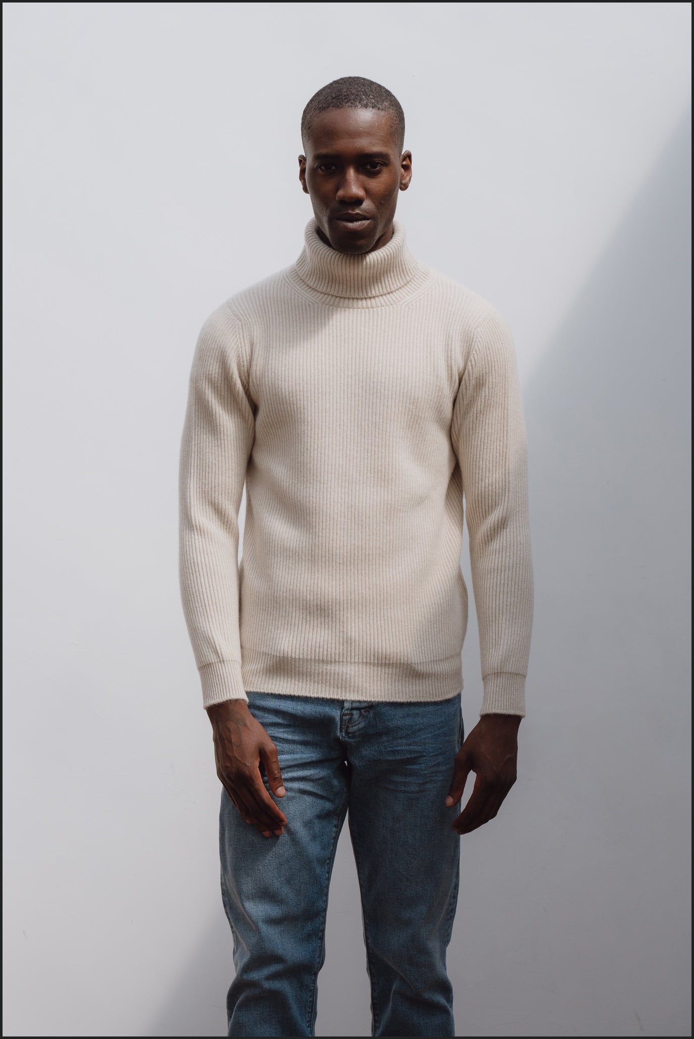 Cashmere Ribbed Submariner Rollneck in Camel – Colhay's