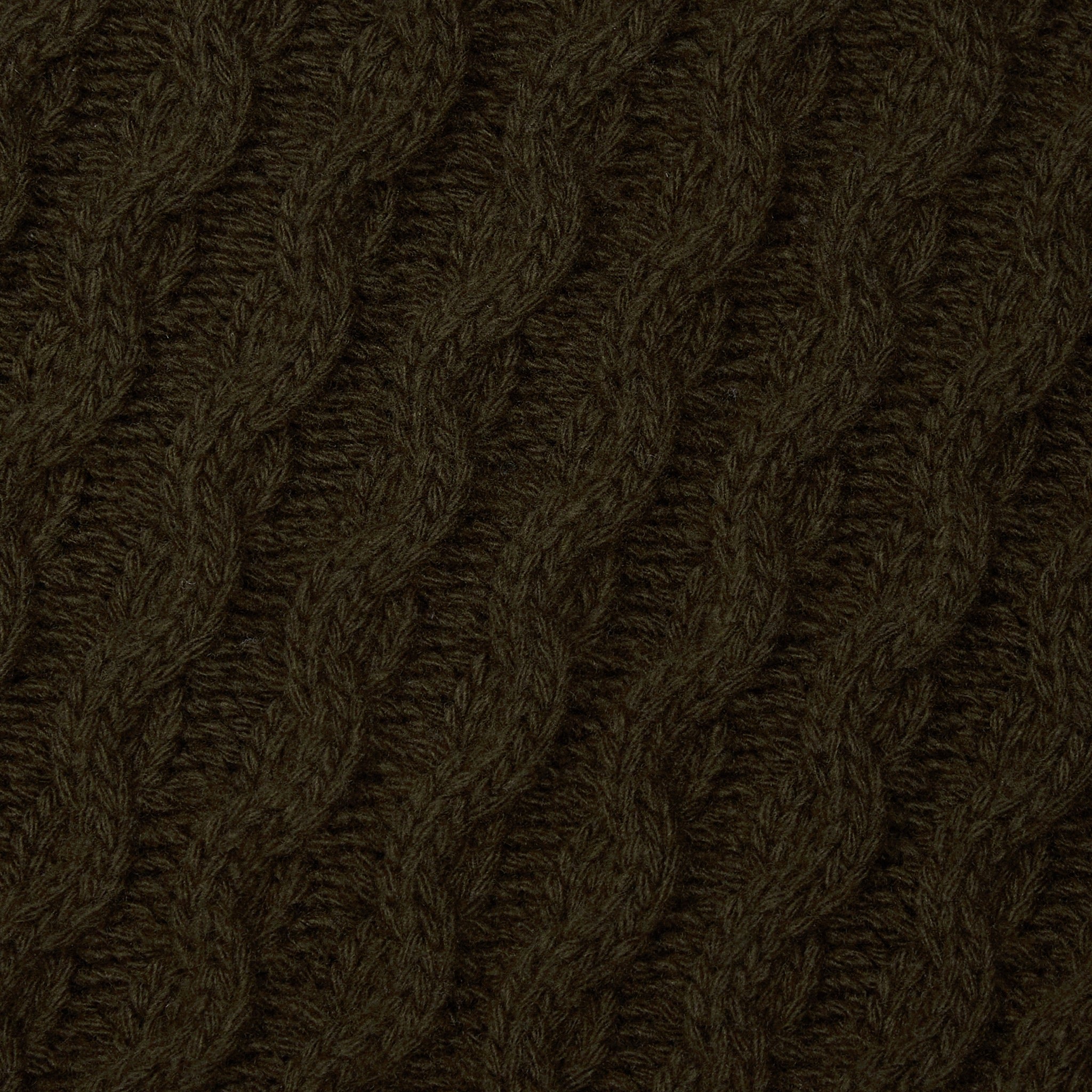 Superfine lambswool fisherman cable rollneck in olive - Colhay's