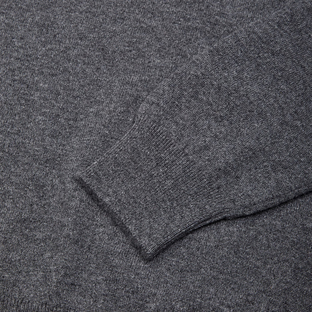 Tate Cashmere Contrast Polo Ivory/Denim