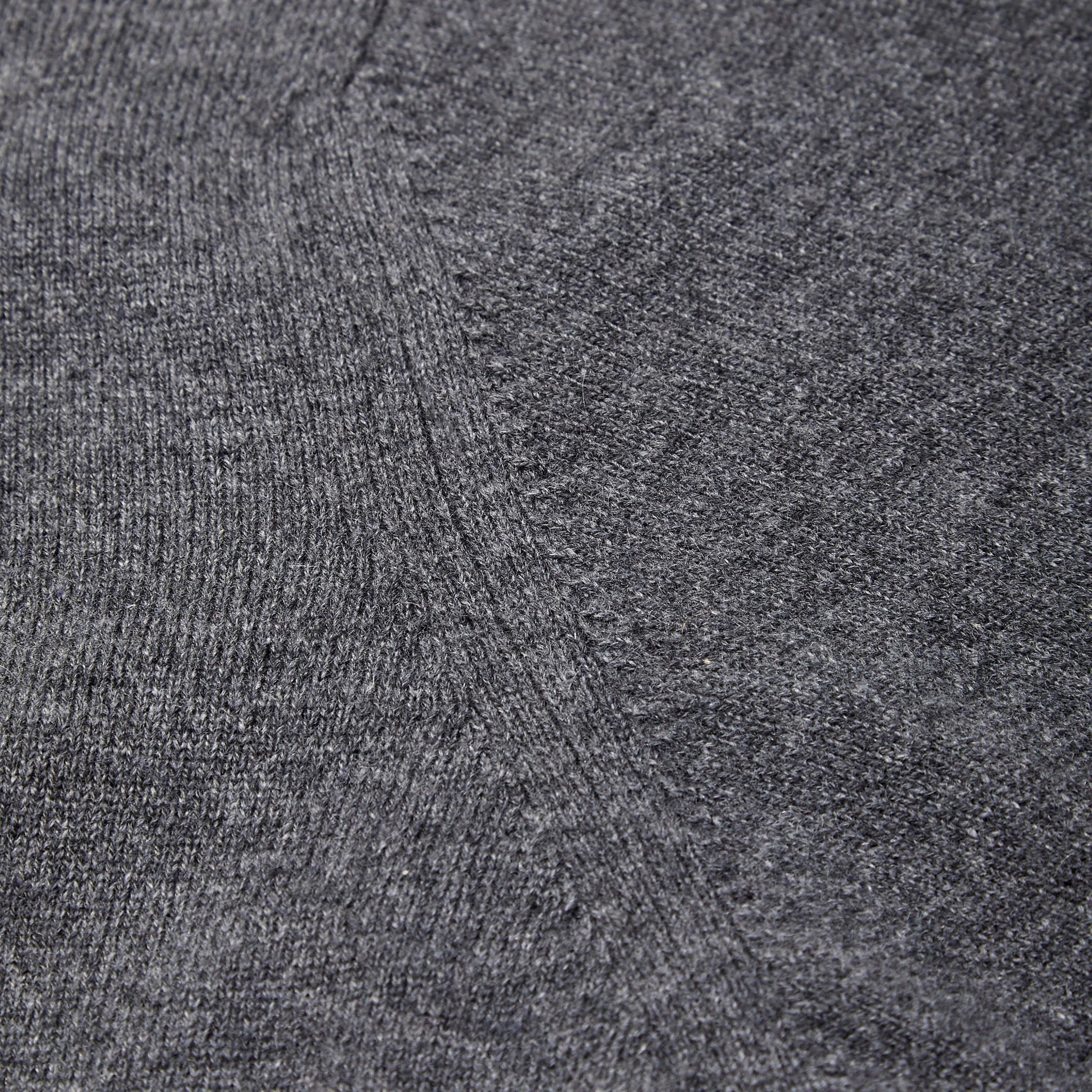 Cashmere polo shirt in grey mélange