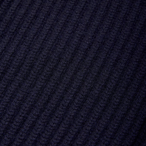 Cashmere shawl collar cardigan in navy