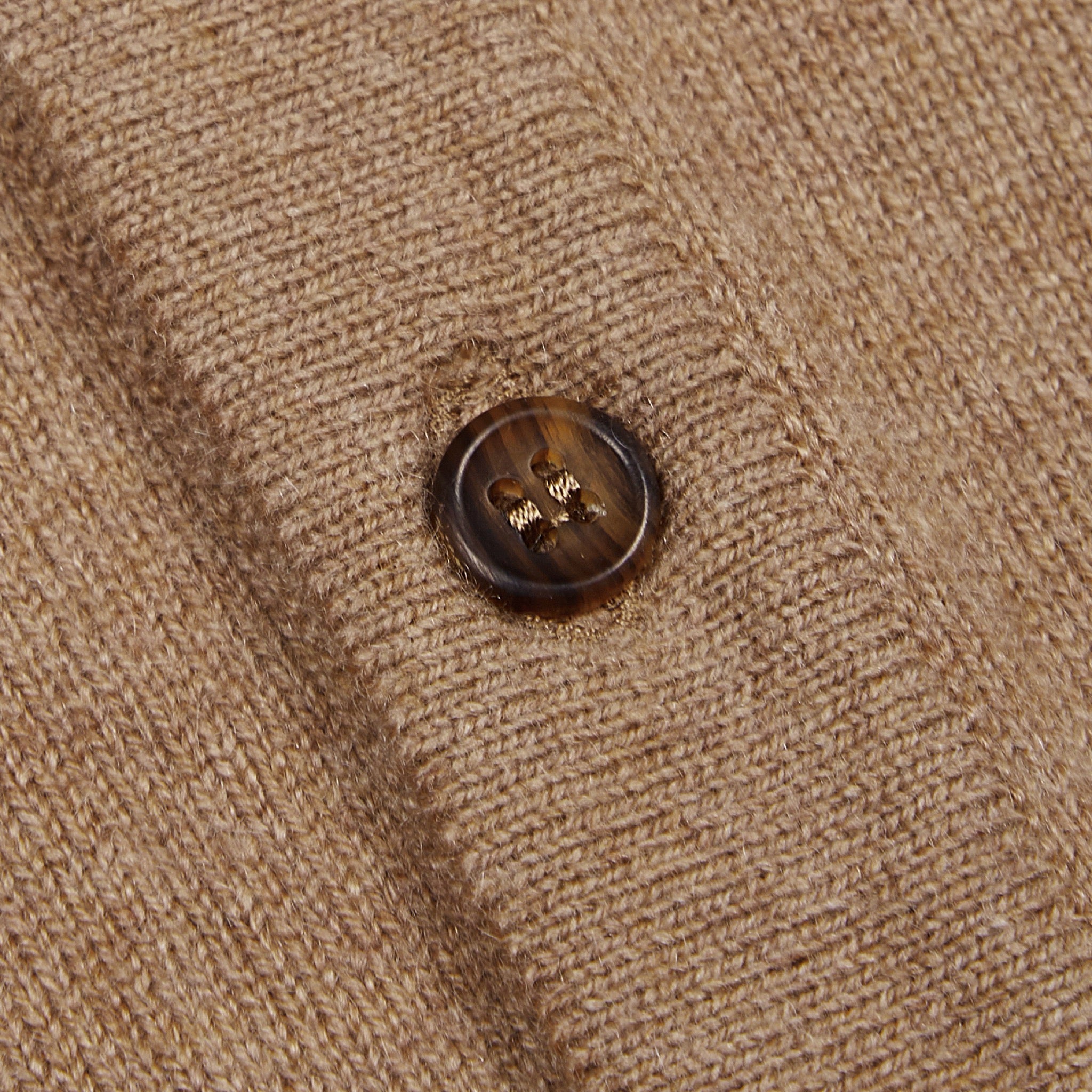Cashmere shirt cardigan in camel