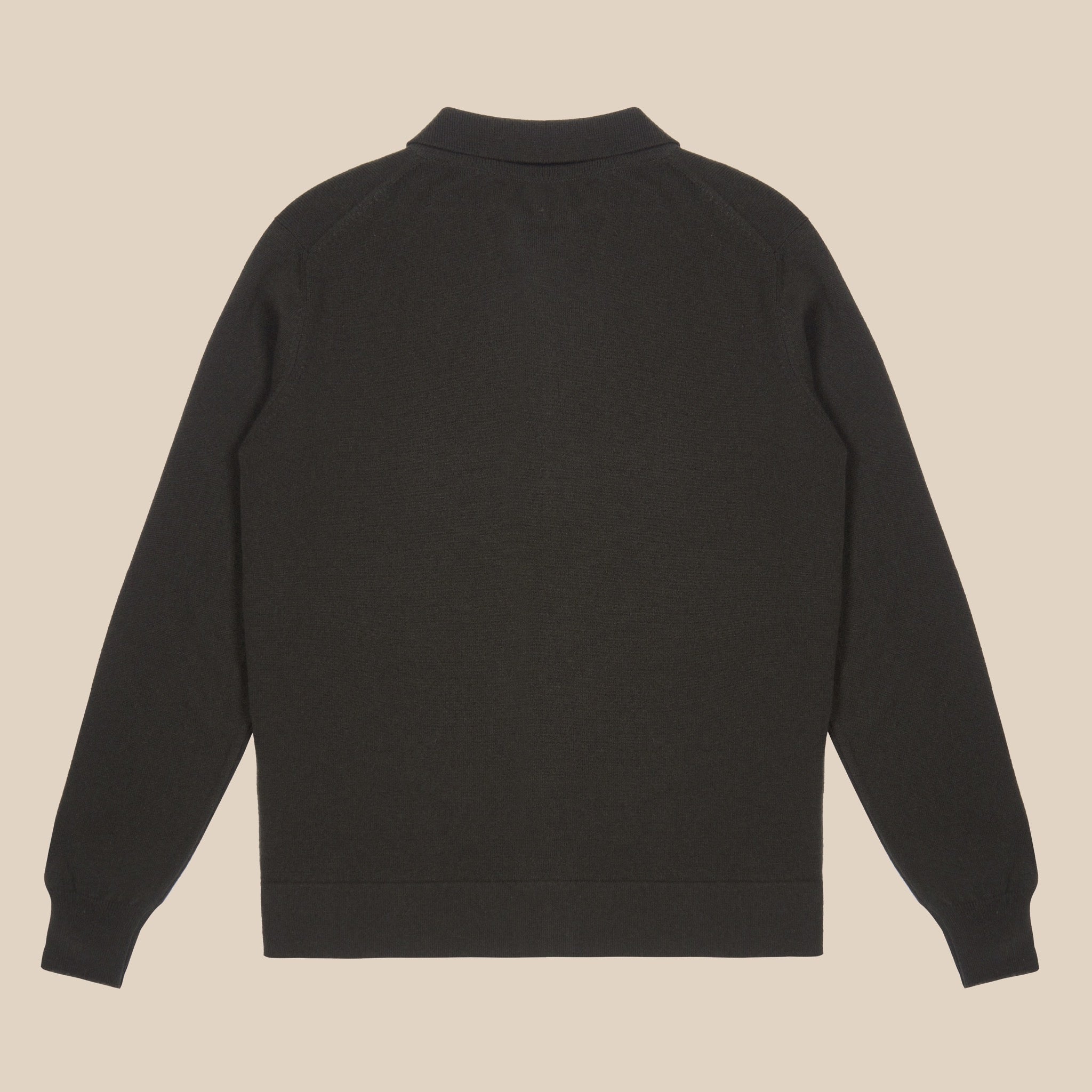 Cashmere shirt cardigan in dark olive