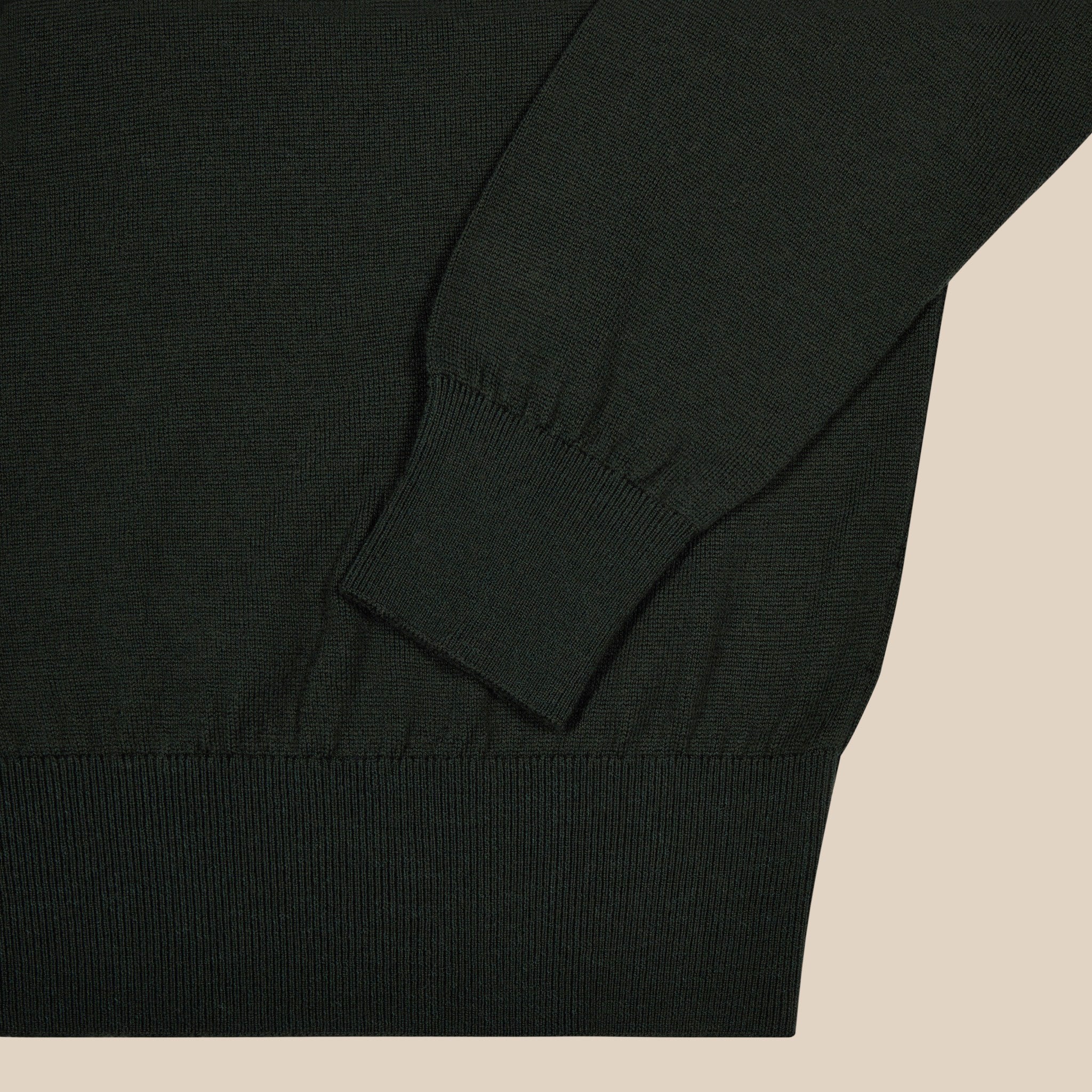 Merino father's polo shirt in forest green