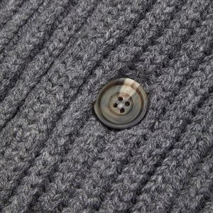 Lambswool shawl collar cardigan in grey