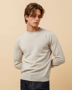 Cashmere crew neck in oatmeal