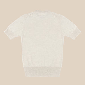 Merino sport shirt in cream mélange - Colhay's