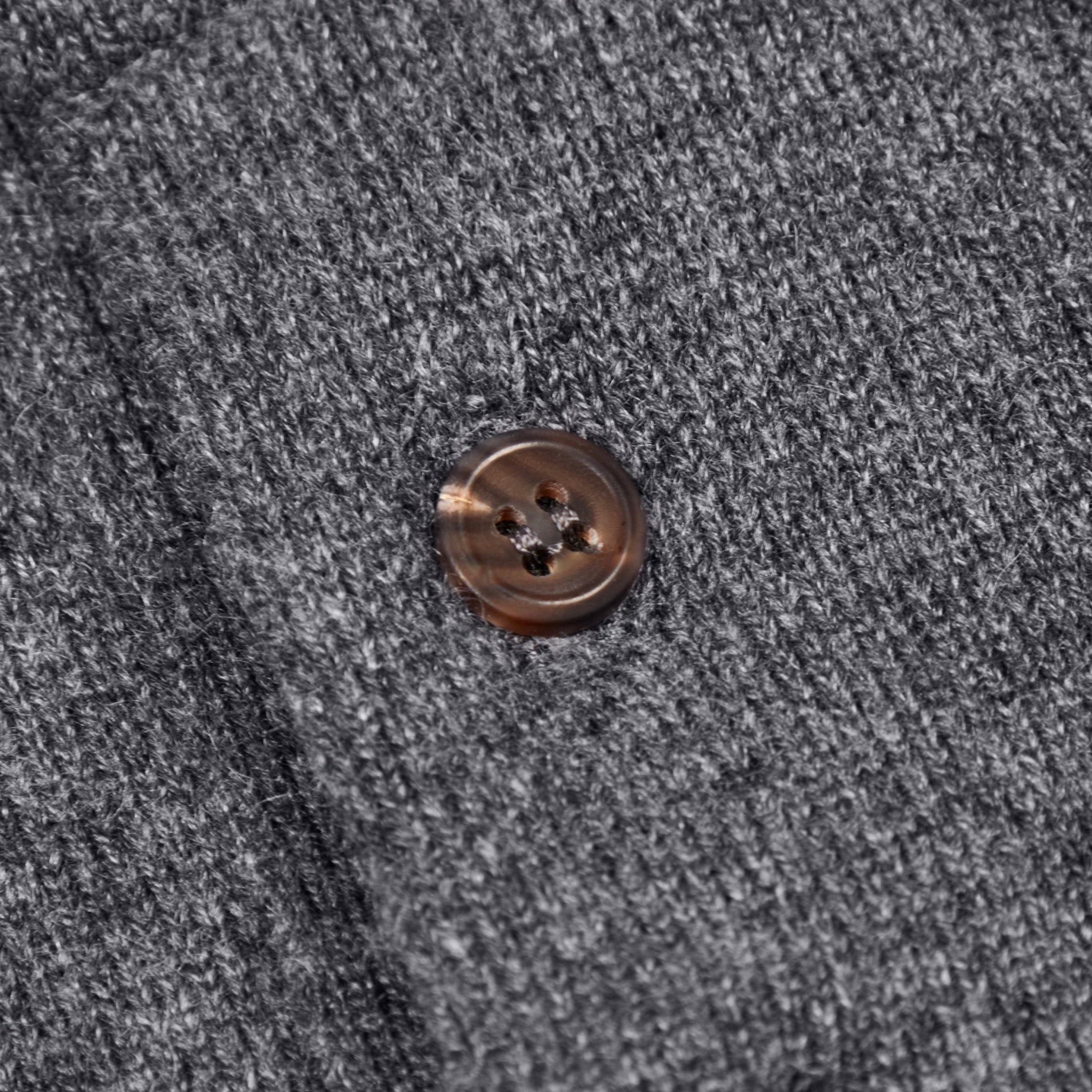 Cashmere polo shirt in grey mélange