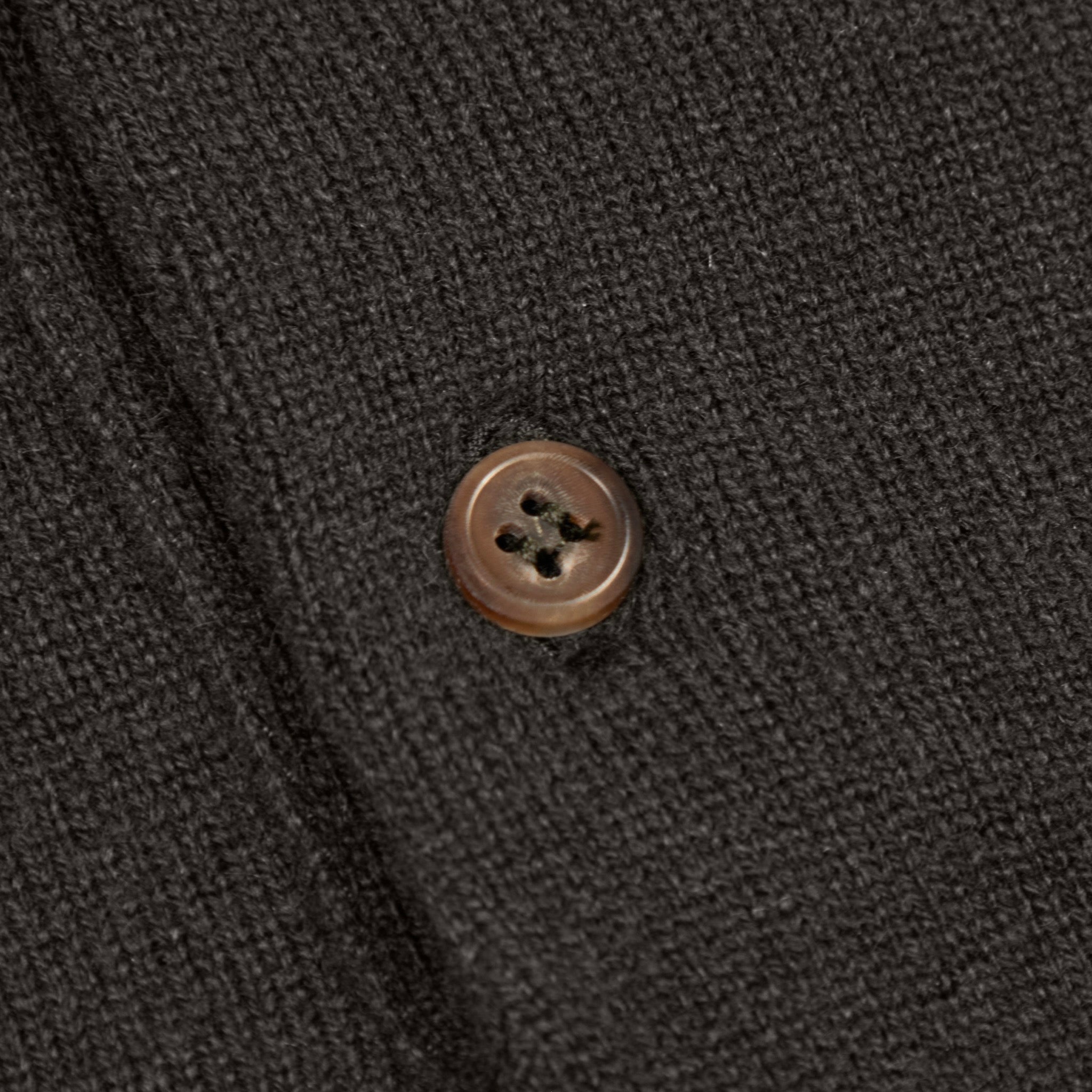 Cashmere polo shirt in dark olive