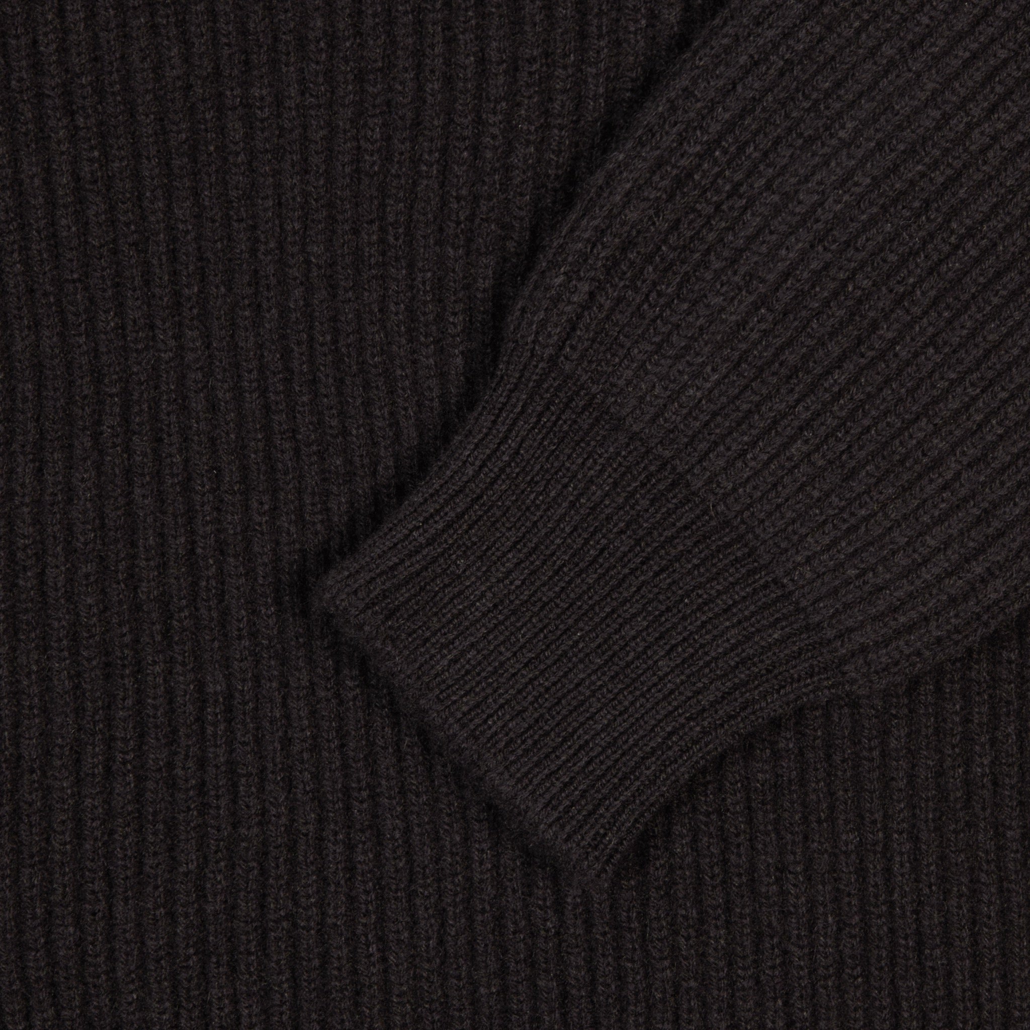 Cashmere ribbed submariner rollneck in dark brown
